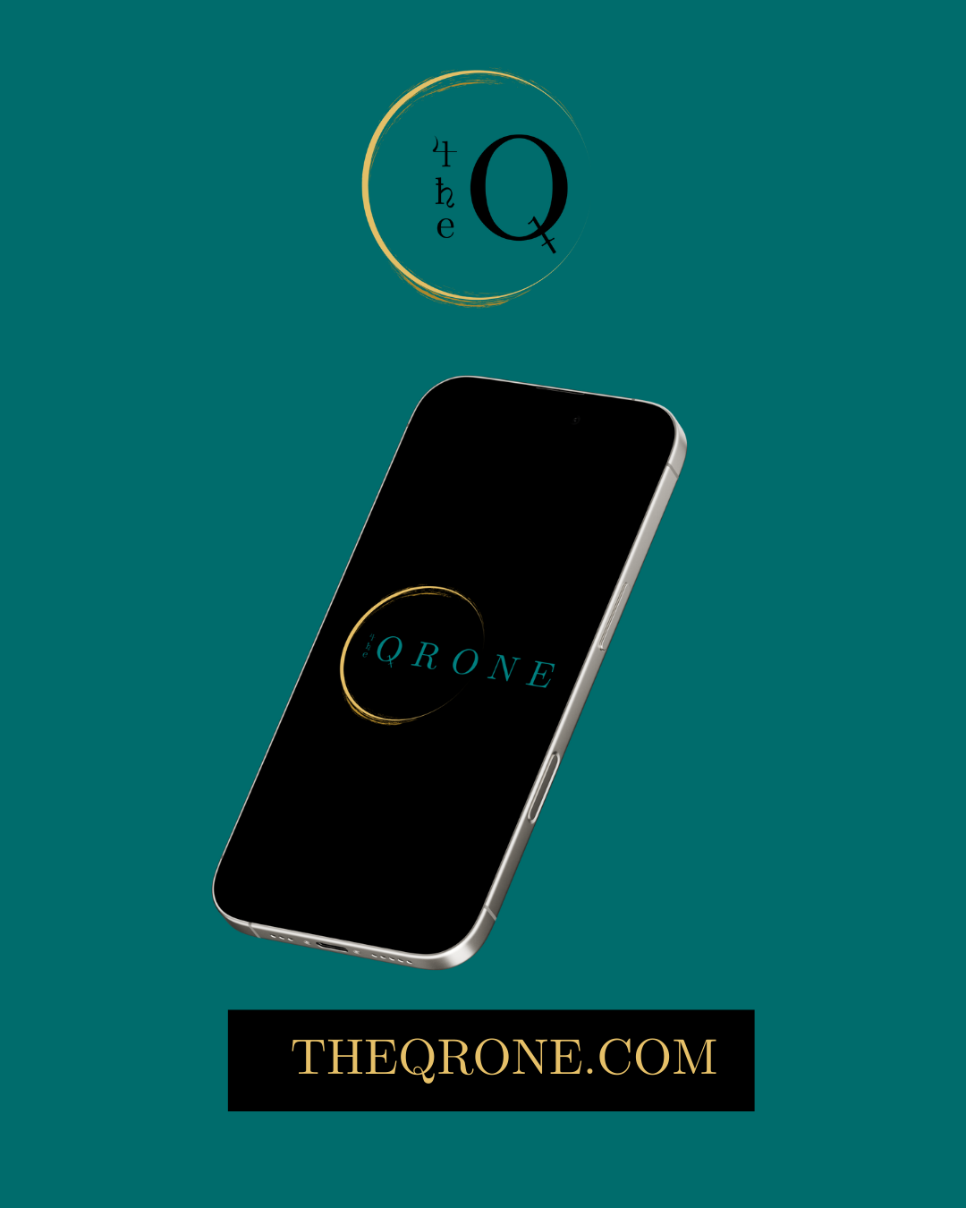 The Qrone Logo and web design by Angie Star Studios