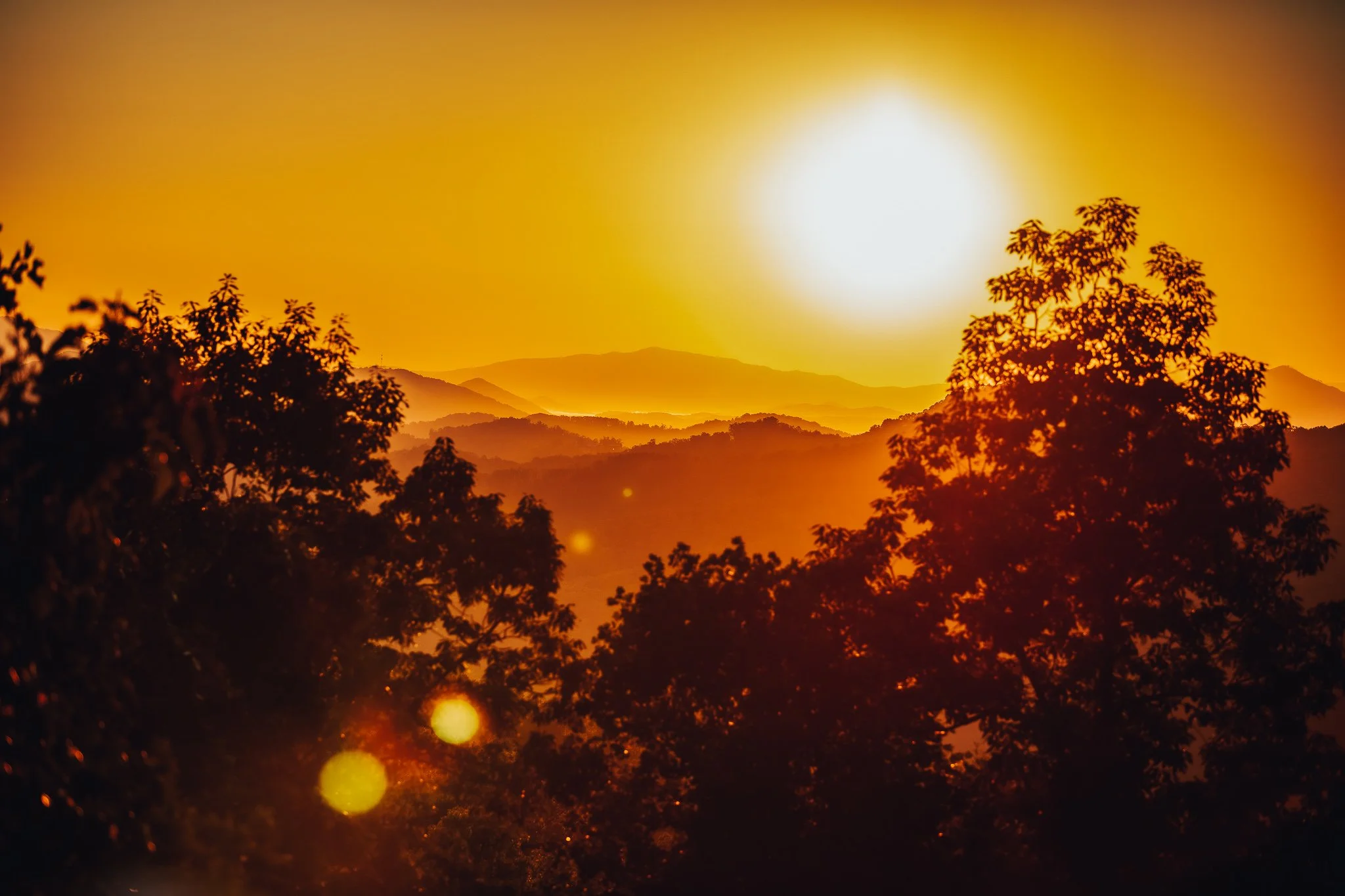 Smoky Mountain Sunset captured by Angie Star Studios