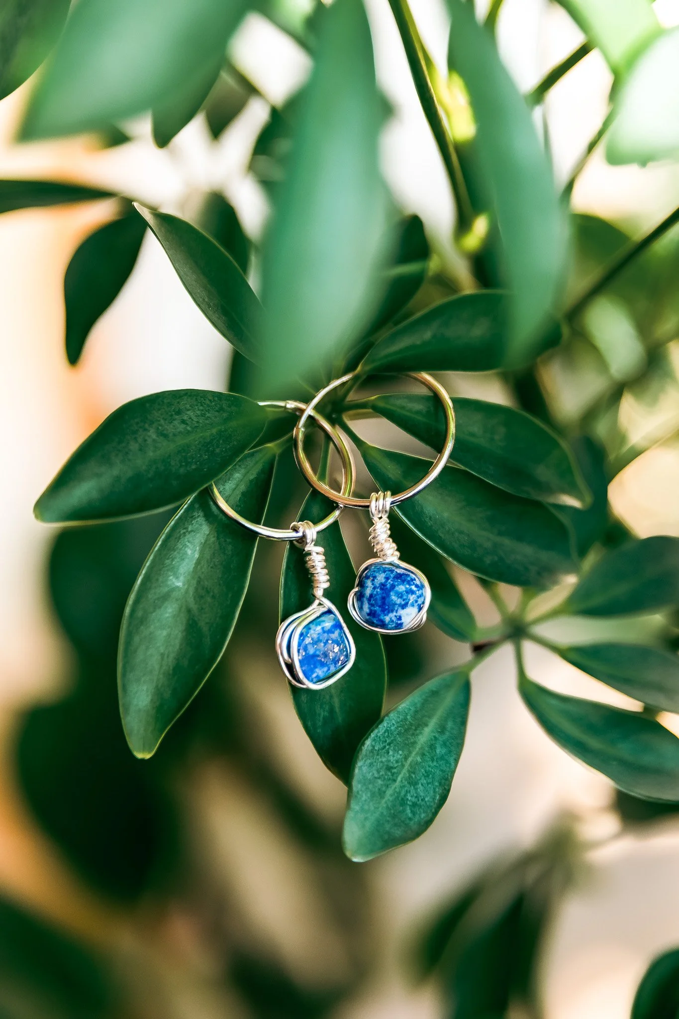 Celestial Voice Lapis Lazuli Wrapped Earrings