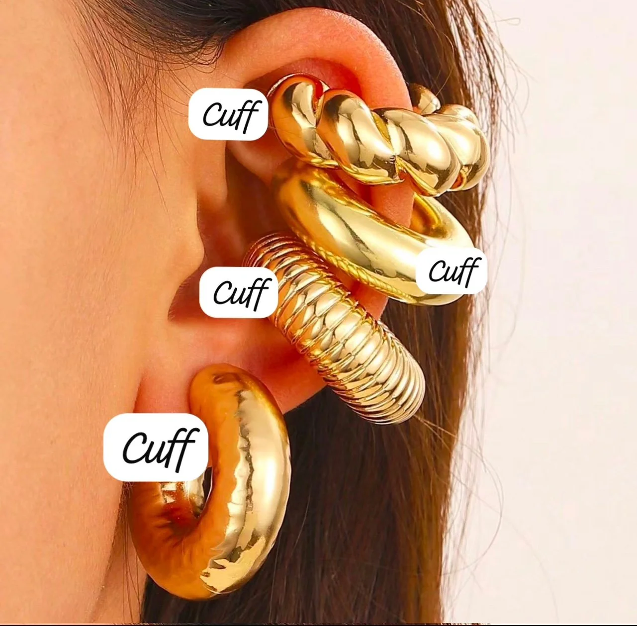 4 Ear cuff Gold