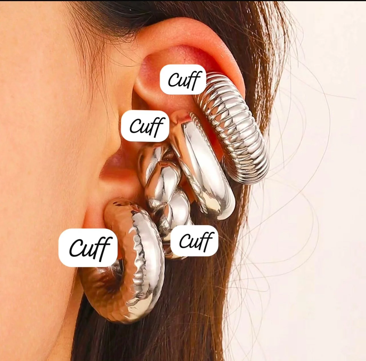 4  Ear Cuff Silver