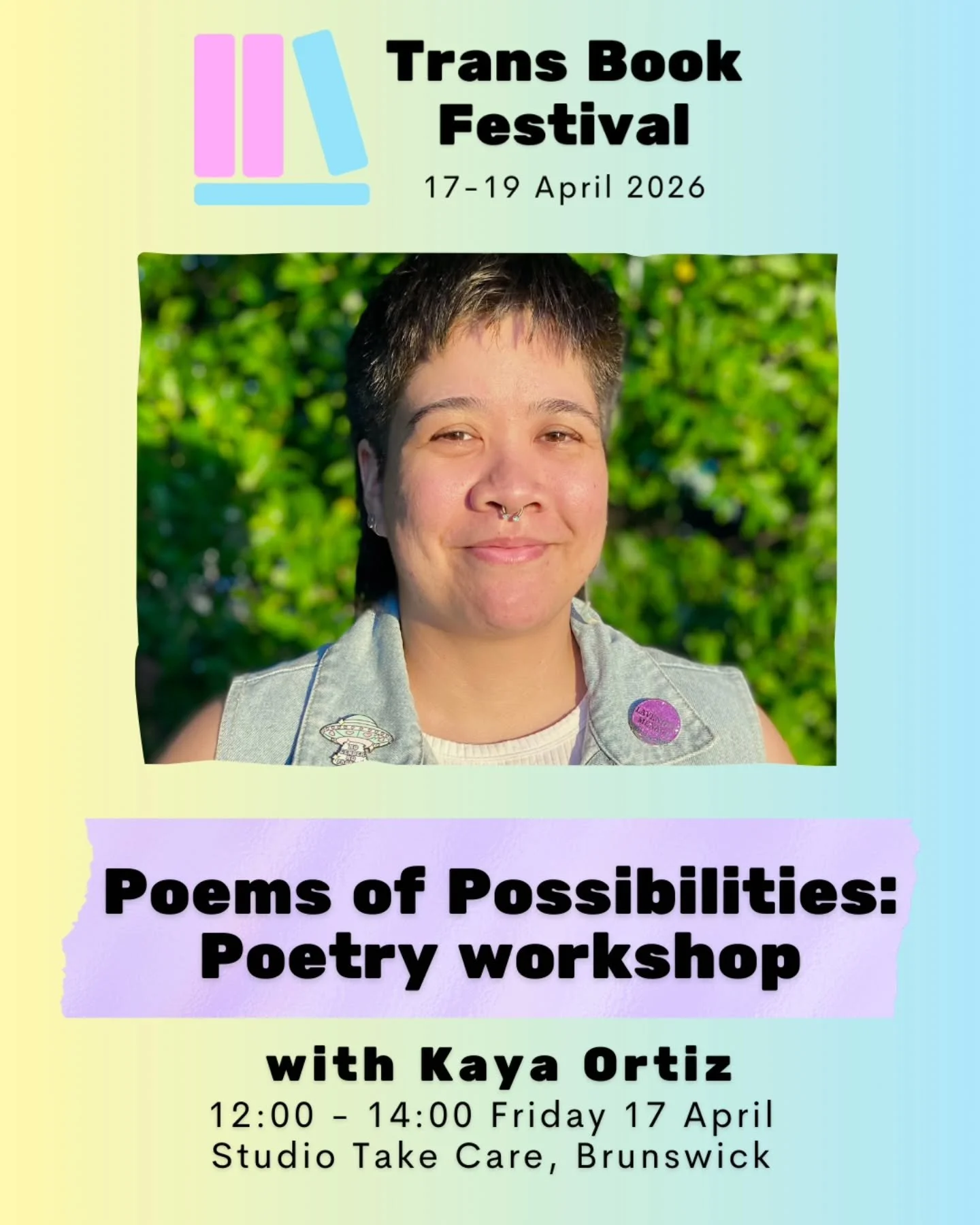 Introducing Poems of Possibilities: Poetry workshop with Kaya Ortiz.

​​To desire is to reach for what is im/possible. To write desire is to inhabit that possibility and make it real. In Poems of Possibility, join award-winning queer Filipino poet Ka