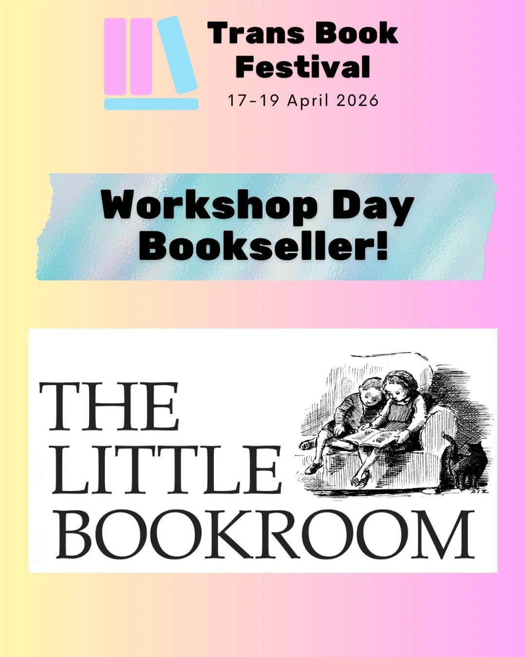 Introducing our workshop day bookseller: The Little Bookroom!

Keen to buy the works of our amazing TBF 2026 artists? Attending a workshop (or two or three) at Studio Take Care? Then make sure snap up some TBF literary goodness from The Little Bookro