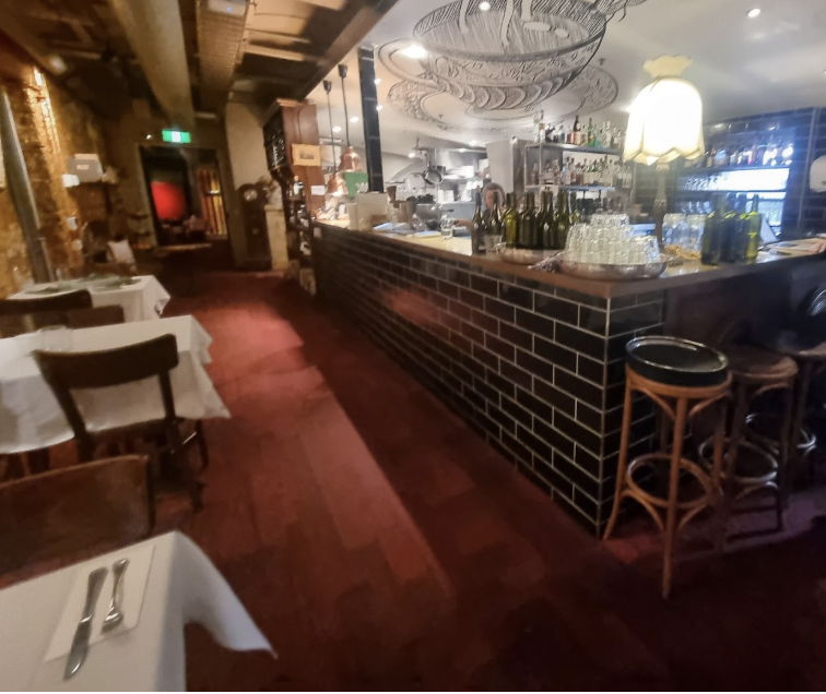 Interior of the restaurant/bar the moat