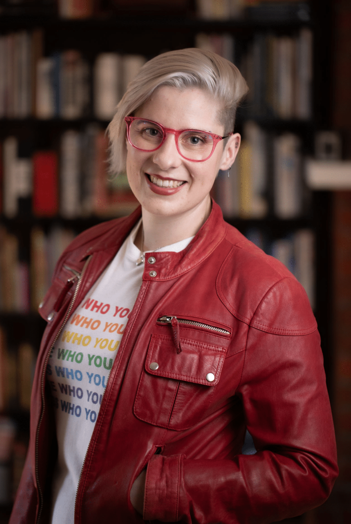 A smiling Darcy Green from the shoulders up.