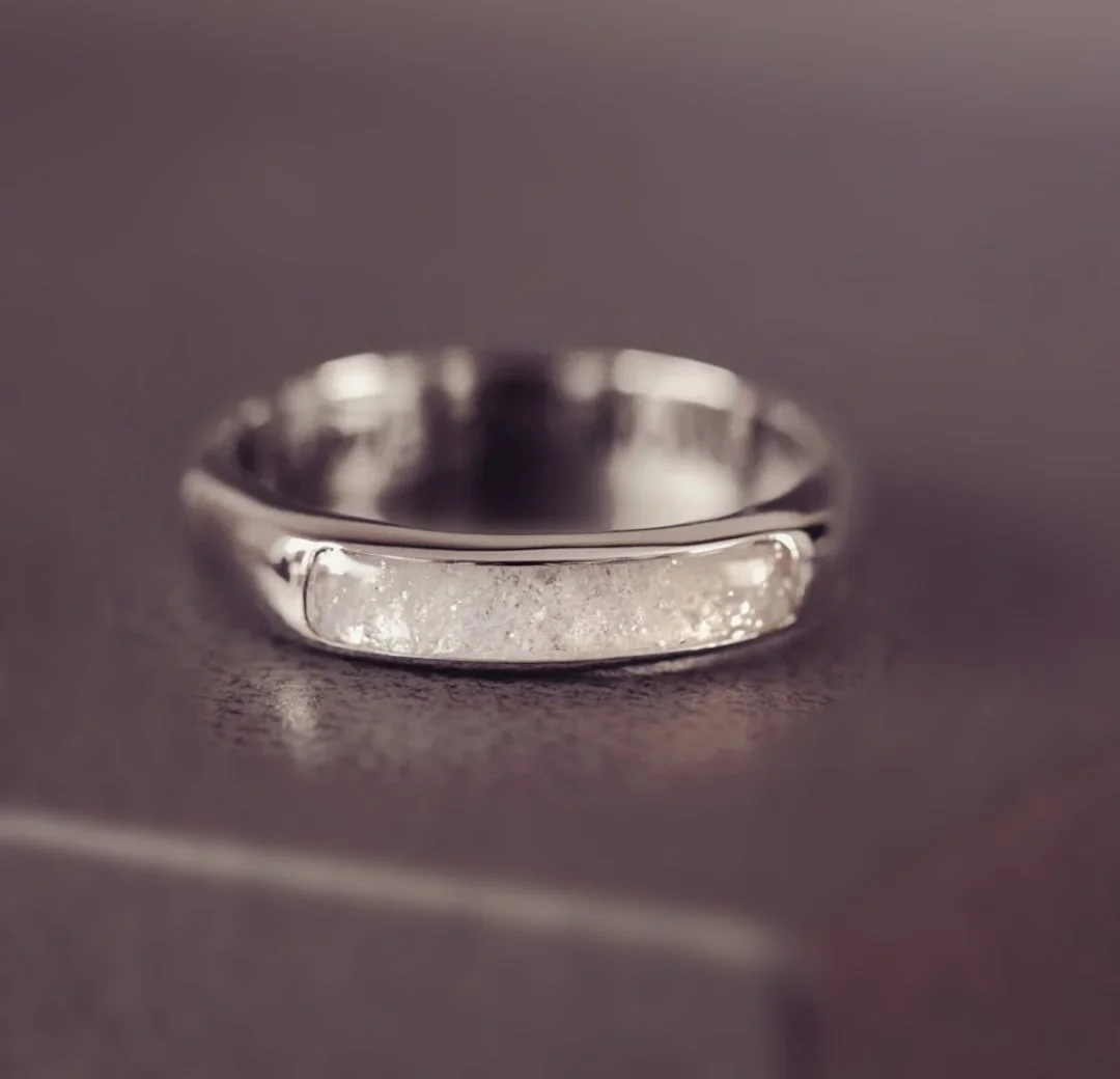 Men's Cremation Ashes Ring Band