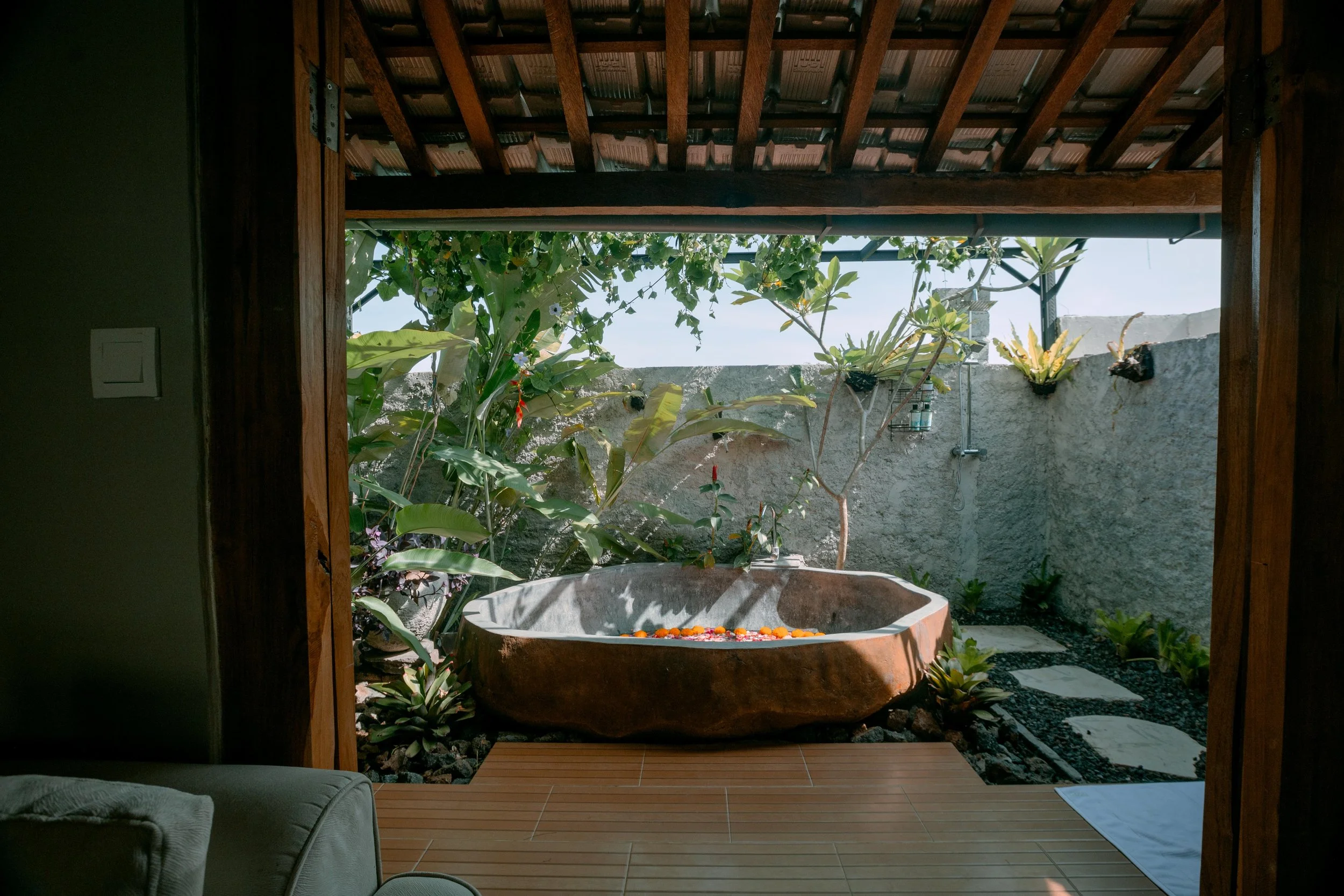 Master ensuite outdoor bath