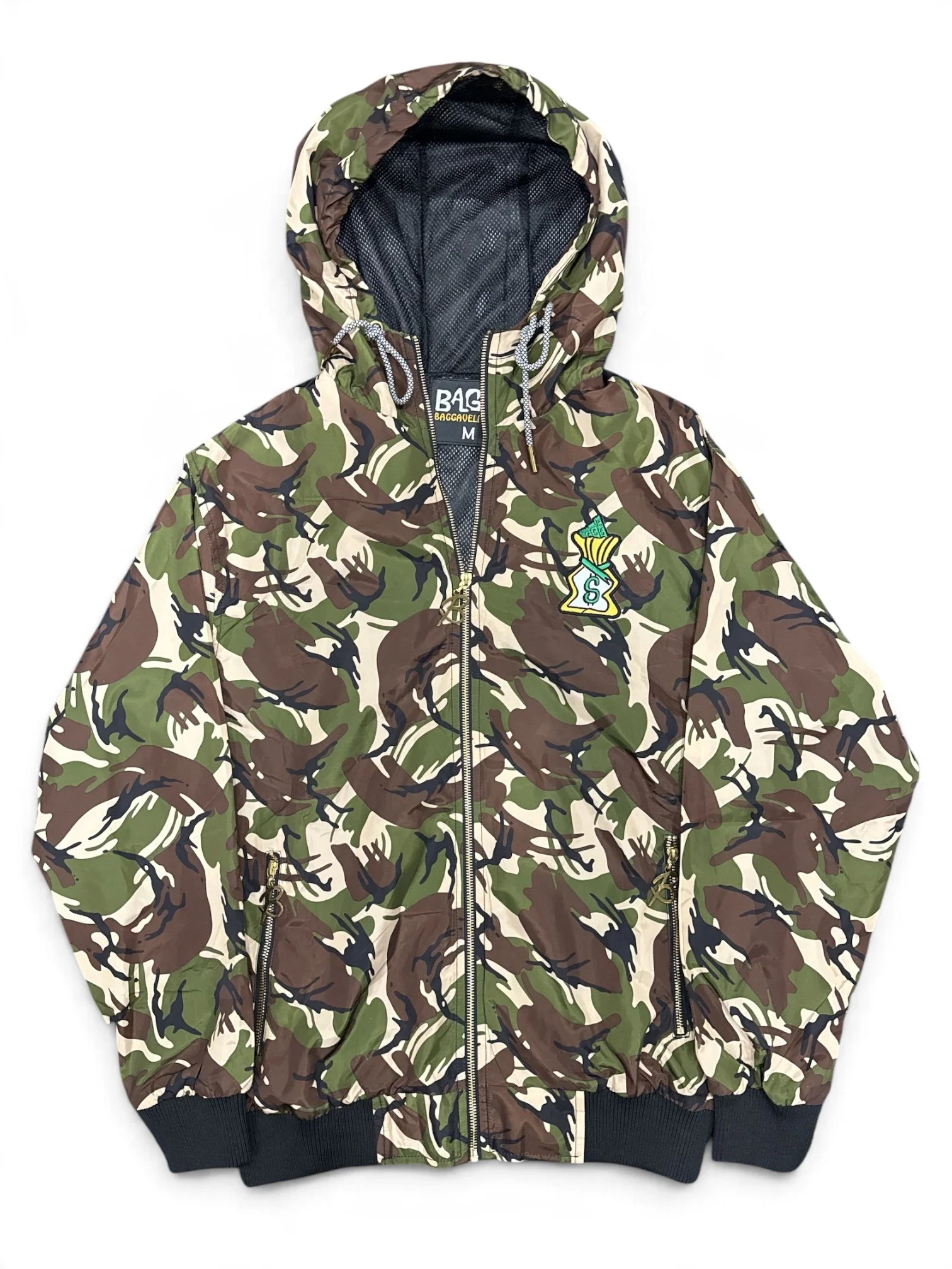 brown tan ang green Camouflage Windbreaker Hoodie