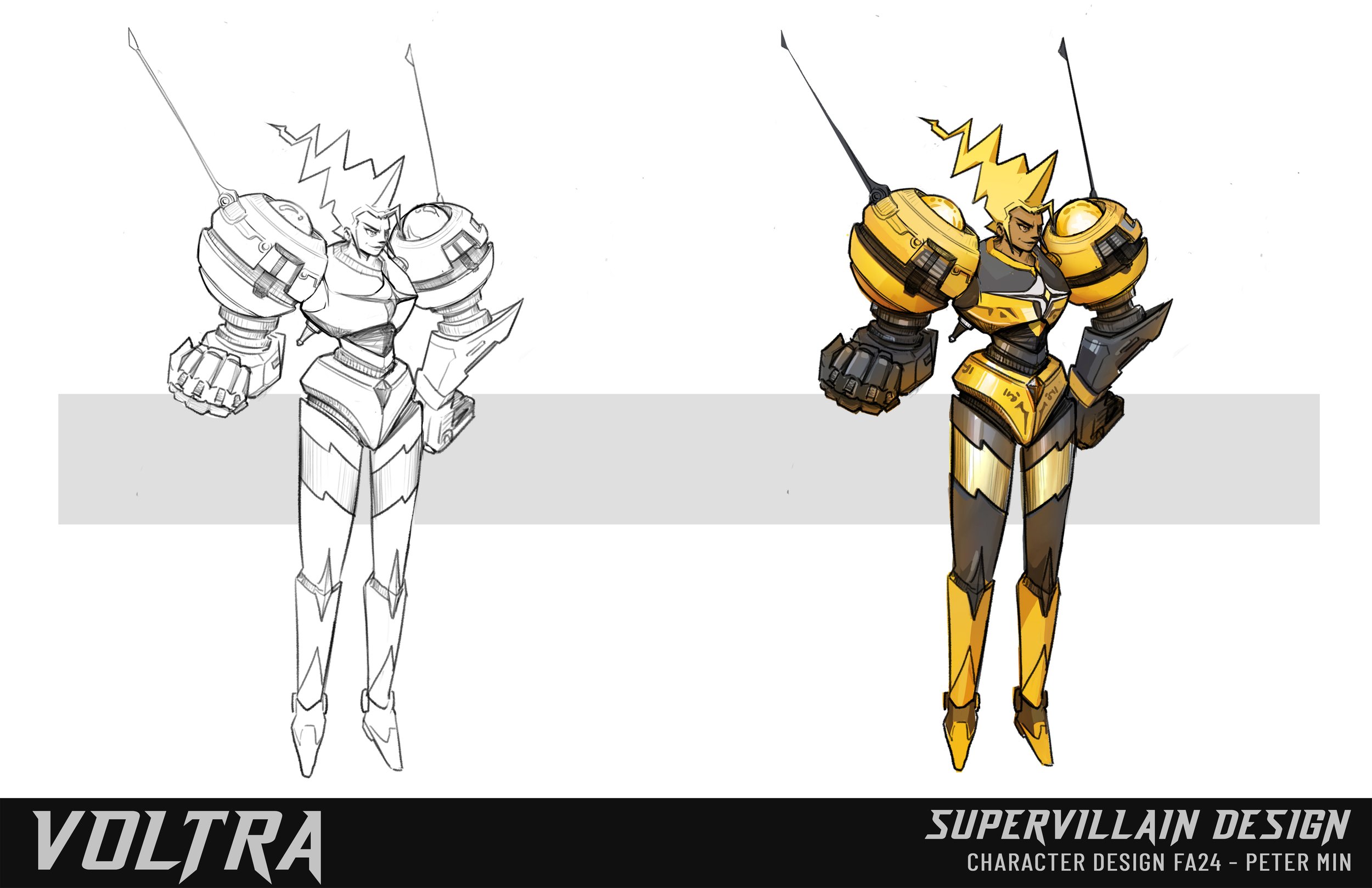 Game Supervillain Design - Voltra