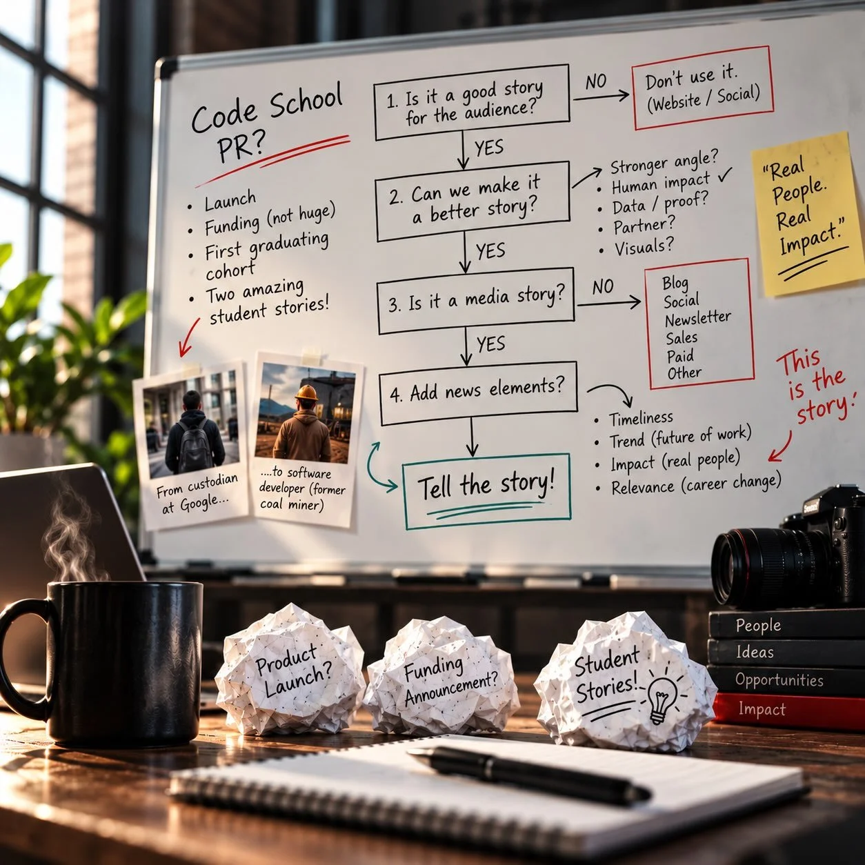 It&rsquo;s the story, stupid.

Companies routinely overlook their best stories while pushing announcements that nobody outside the company particularly cares about.

The trick isn&rsquo;t figuring out how to pitch everything.

It&rsquo;s figuring out