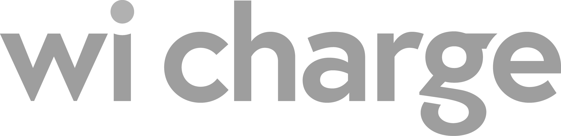 Wi-Charge logo with the text 'wi charge' in blue, featuring a small green dot above the 'i'.