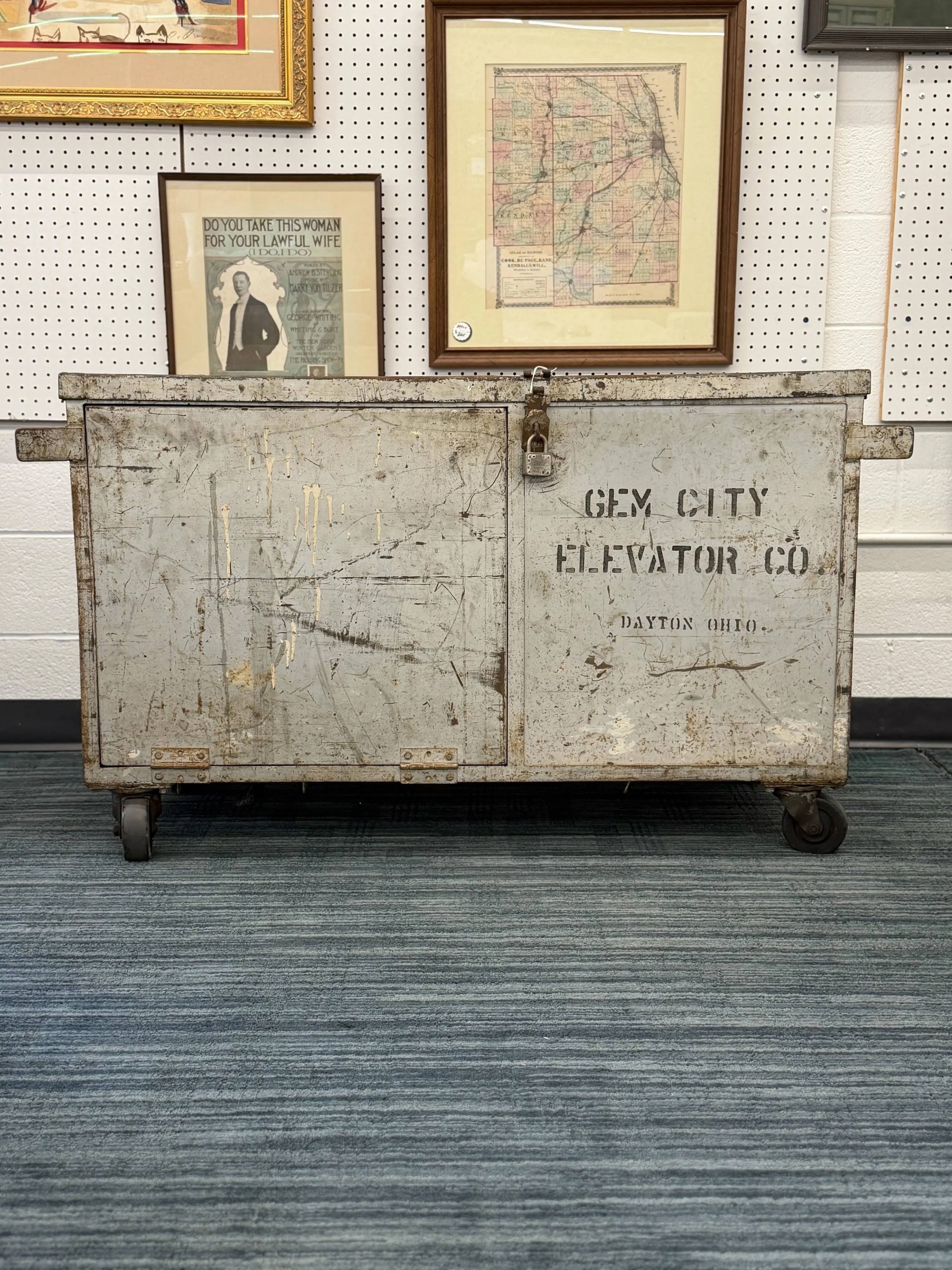 Industrial Metal Very Heavy Rolling Storage Bin