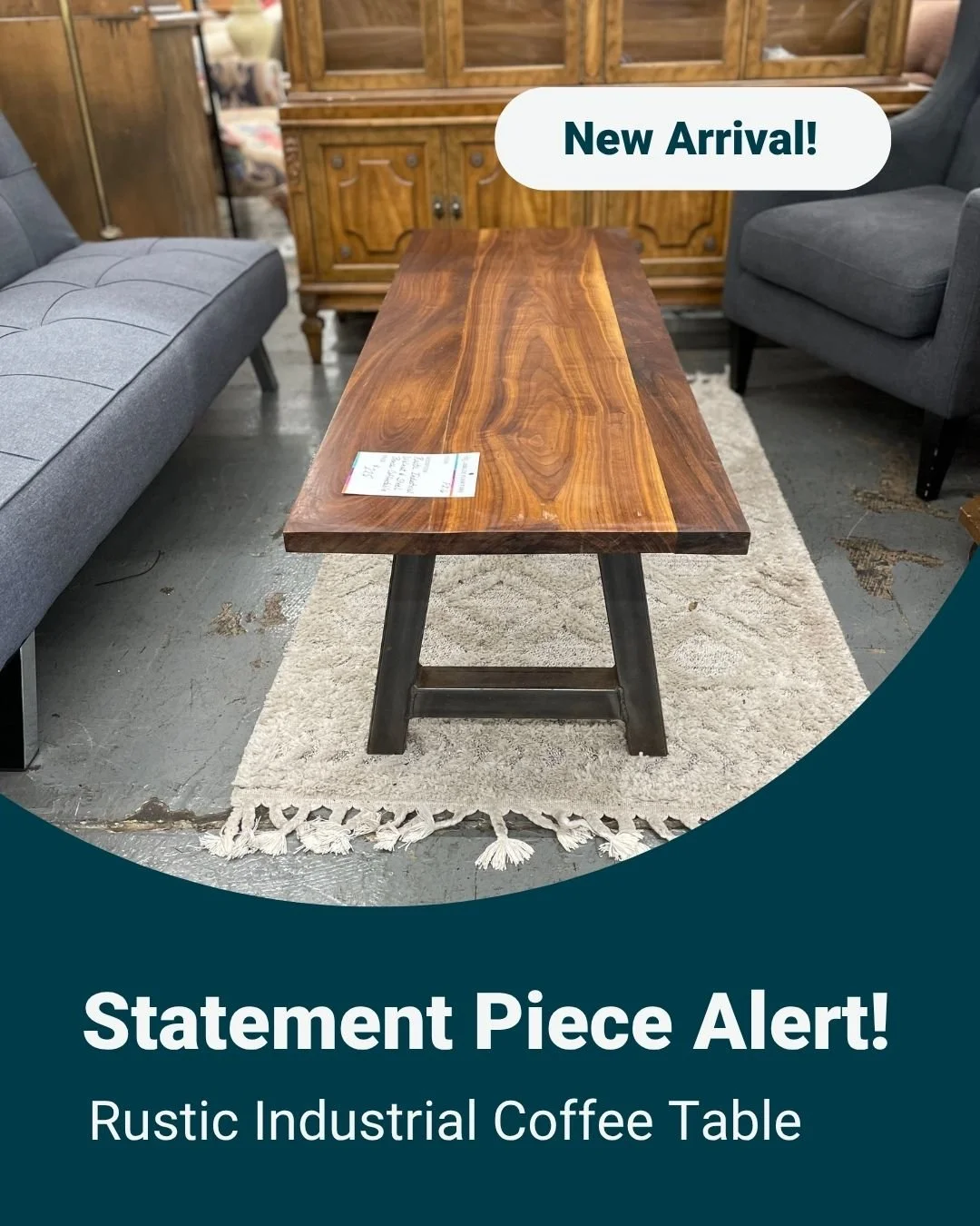 🚨 NEW ARRIVAL ALERT 🚨

This rustic coffee table just hit the floor and pieces like this never stick around for long! 🤎✨ The perfect mix of character, charm, and everyday function.

If you&rsquo;ve been searching for that statement piece to complet