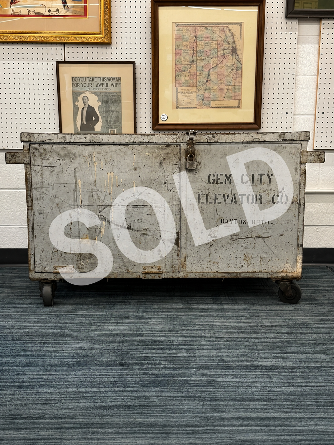 Industrial Metal Very Heavy Rolling Storage Bin