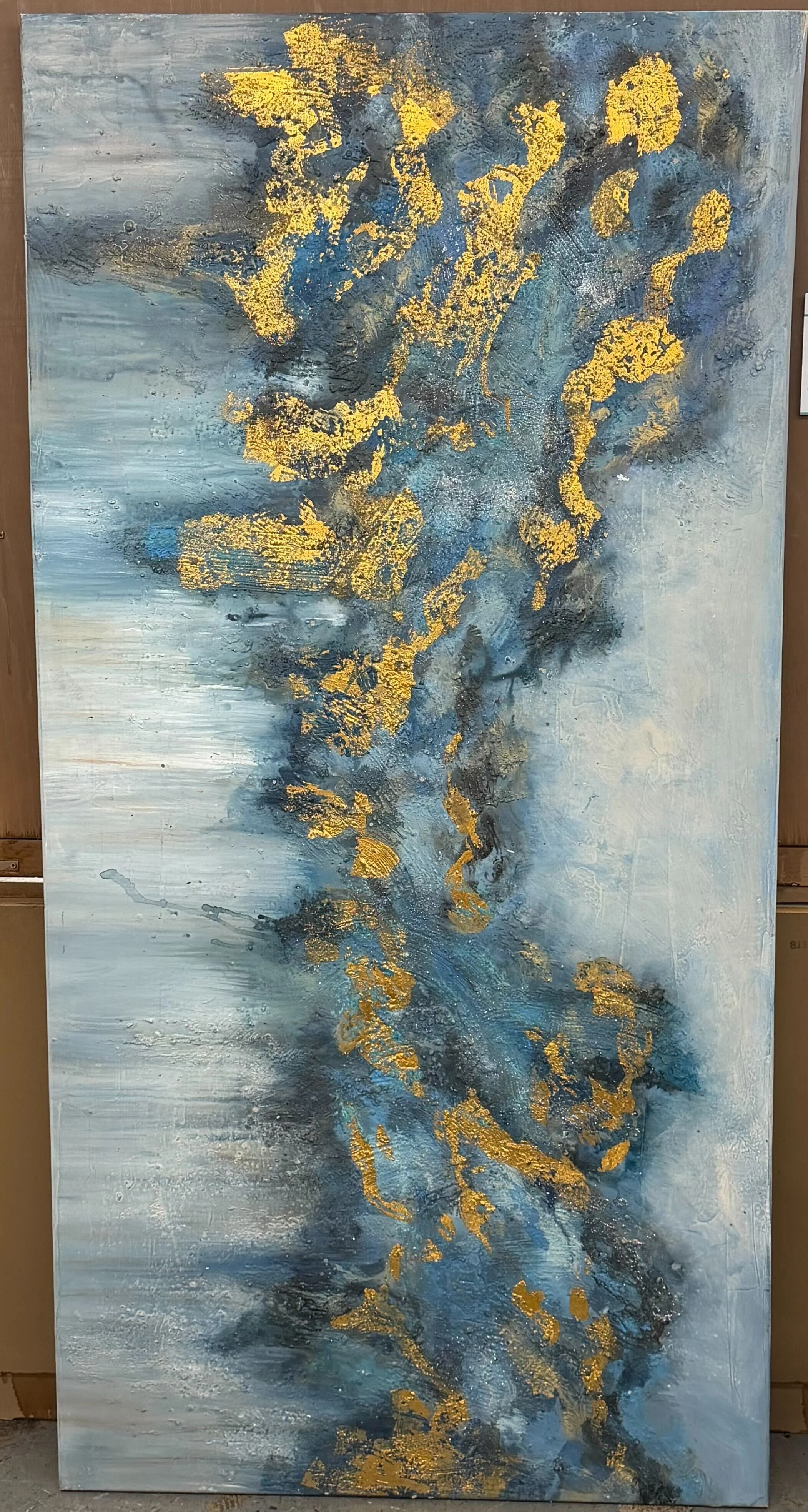 "Oceanic Gold" Large Scale Textured Canvas