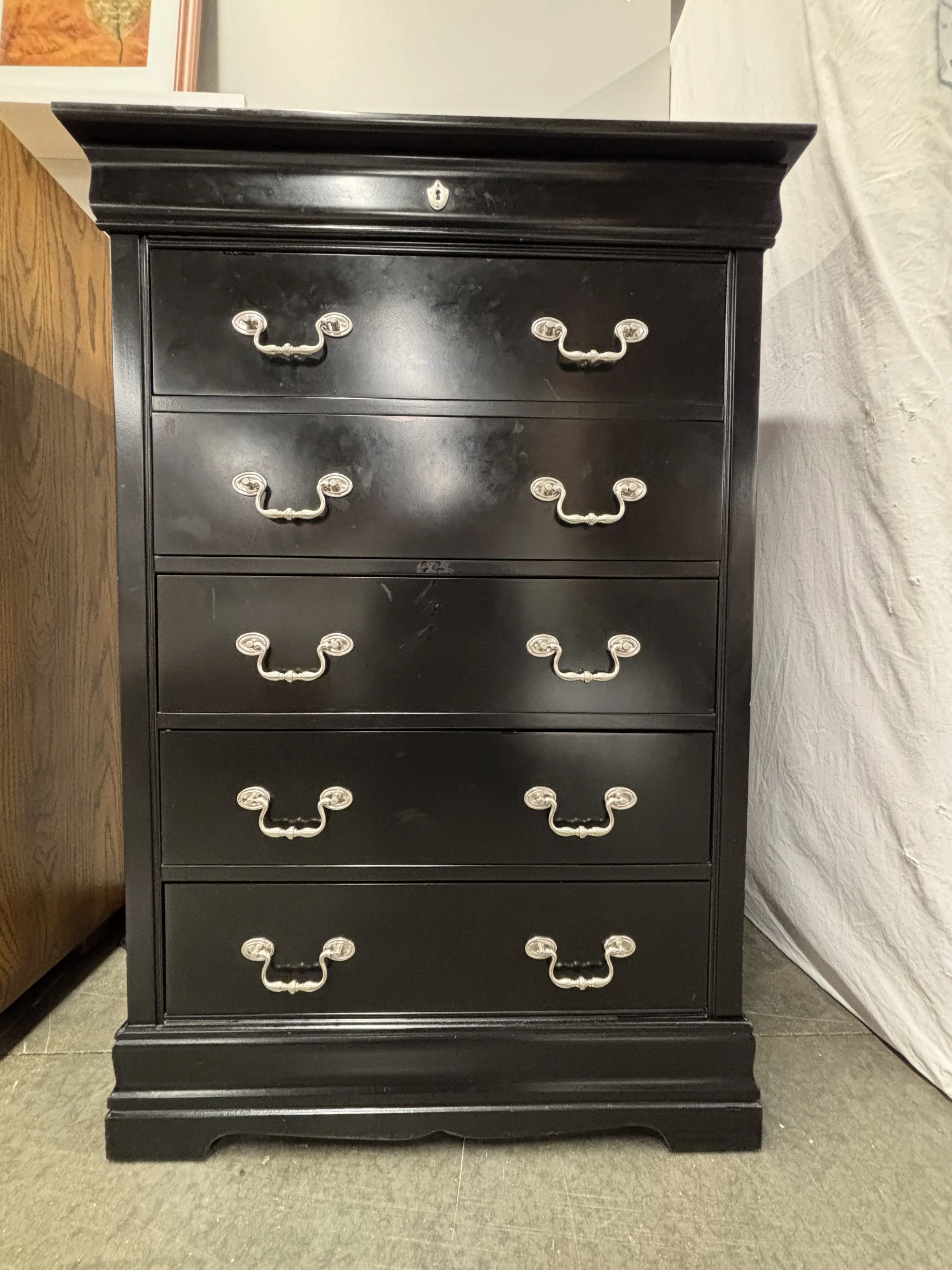 Classic Black Chest of Drawers
