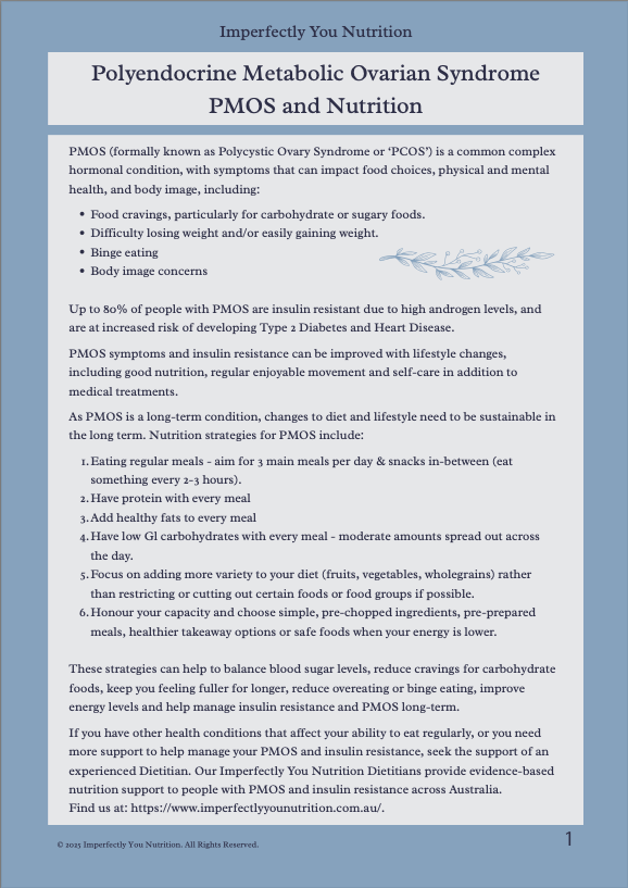 PMOS and Nutrition summary
