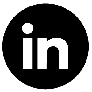 LinkedIn logo in black and white