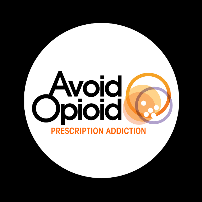 Avoid Opioid' and 'Prescription Addiction' Logo