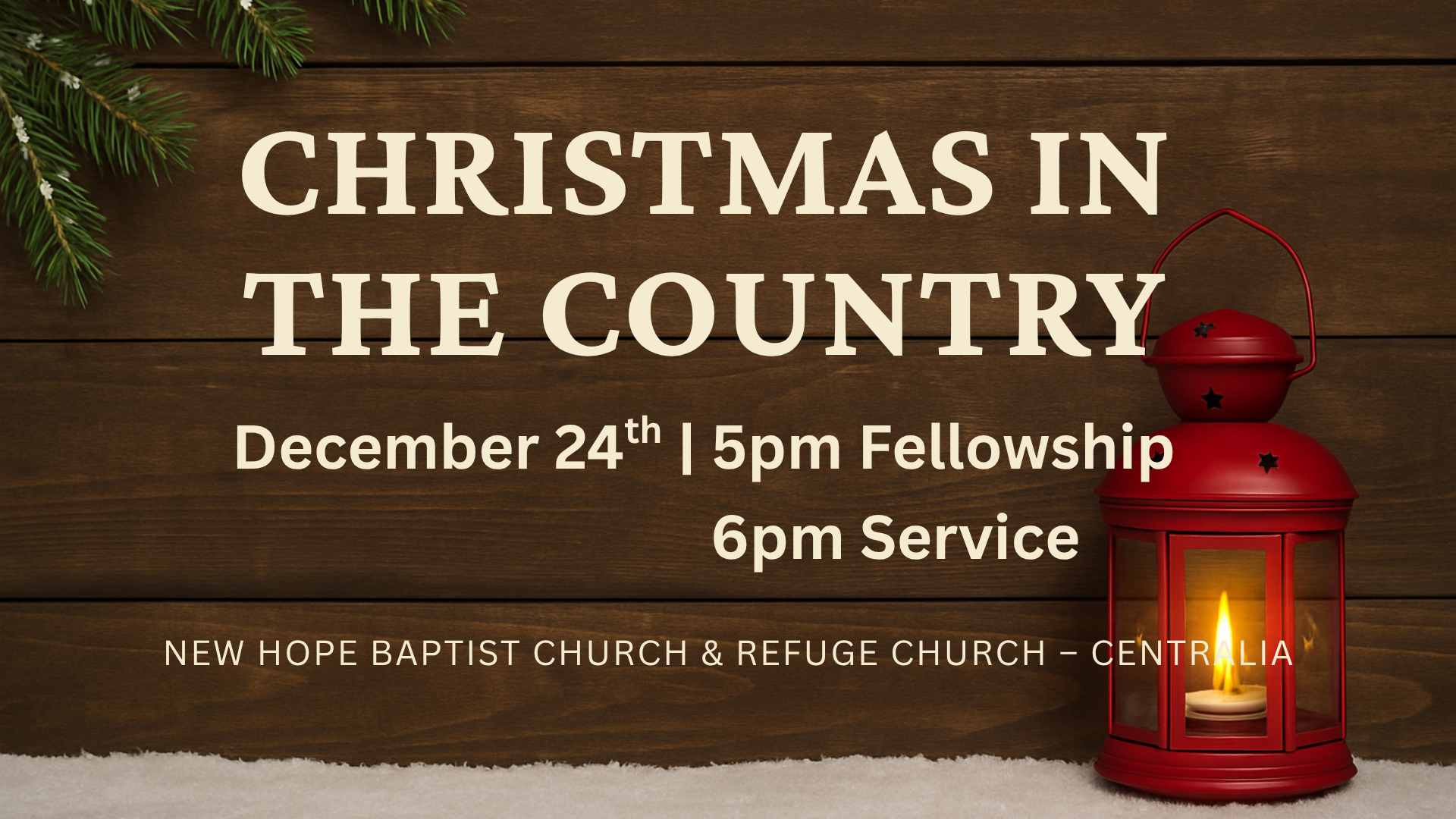 2025 Christmas in the Country - Christmas Eve Candlelight Service
