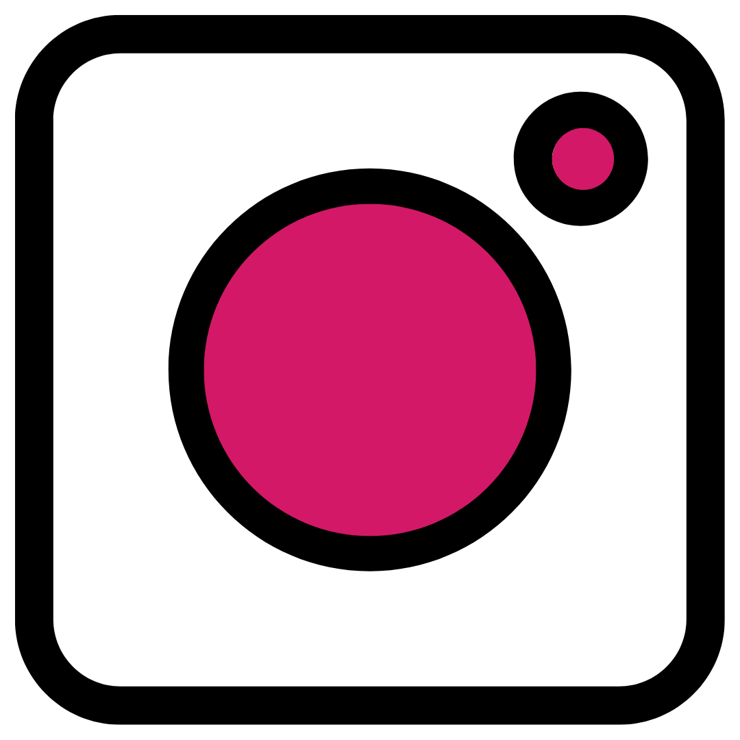 Black background with the word 'genius' in white lowercase letters. The letter 'i' in 'genius' is replaced with a large pink circle and a smaller pink circle is positioned above and to the right of the text.