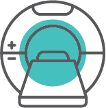 A person wearing goggles or glasses, seen through a circular frame, with a dark background.