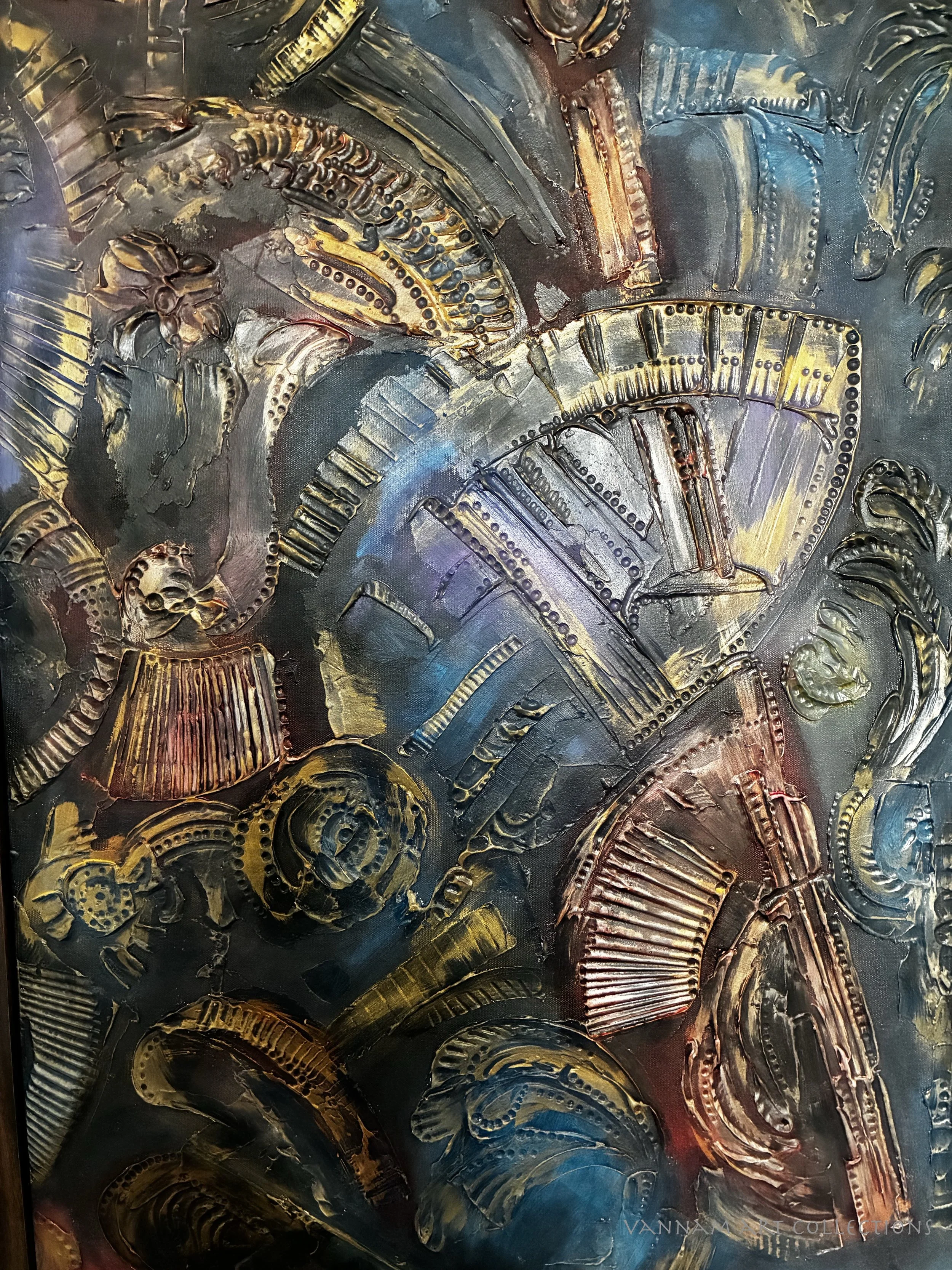 Contemporary artwork “Echoes of the East” expressing tradition, rhythm, and cultural heritage through music, dance, and vibrant summer hues.