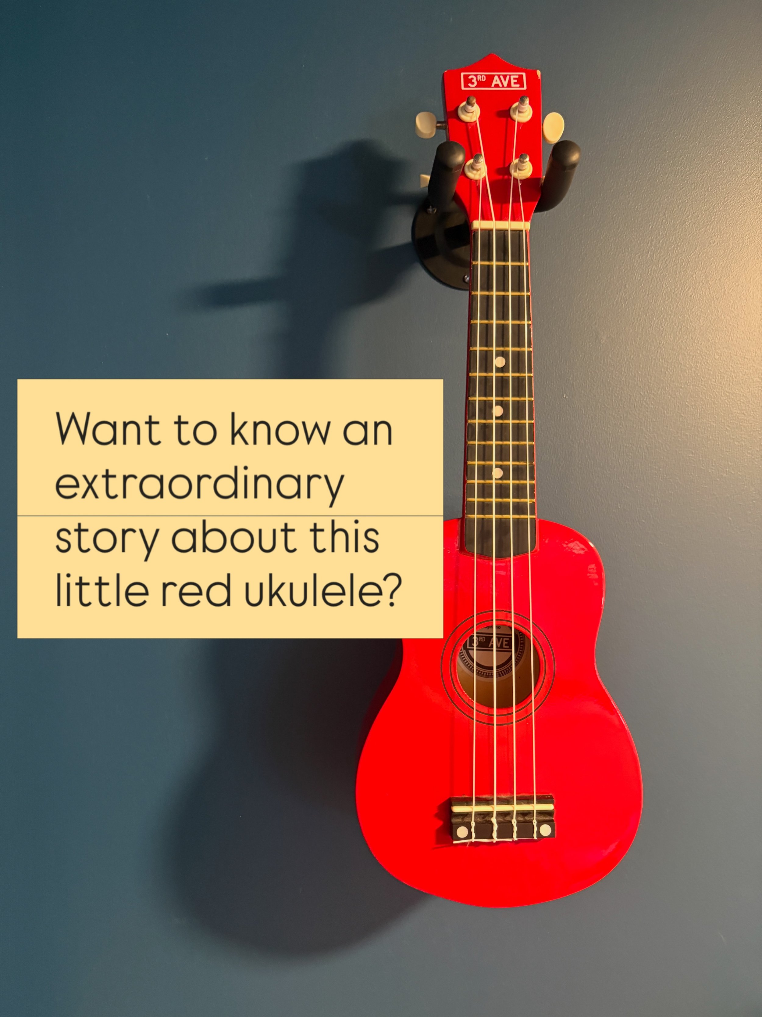 Meet one extraordinary little red ukulele. ❤️