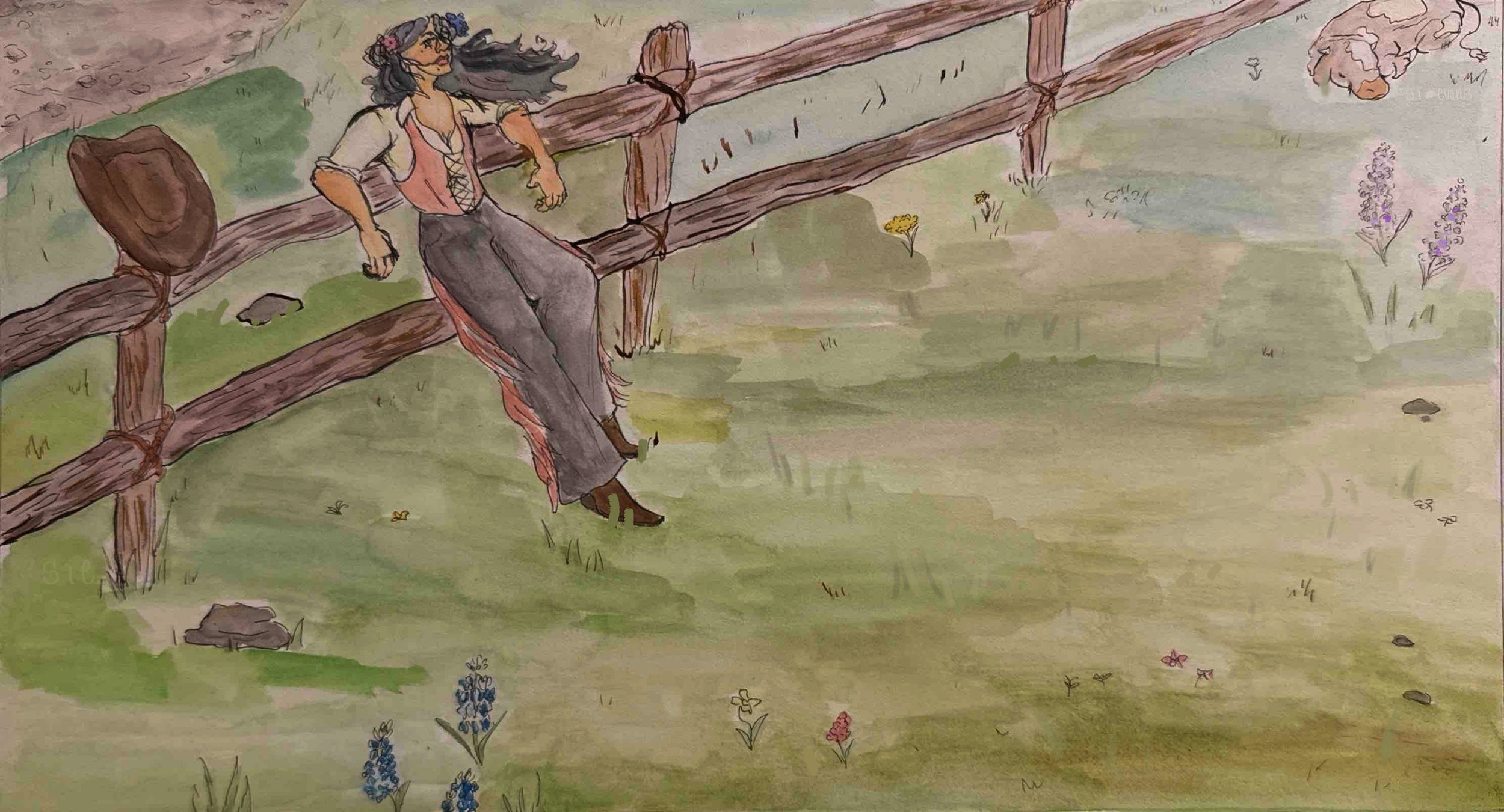 S. I. Evans, "The Nostalgia of Jade Boyd," Watercolor, June 2025