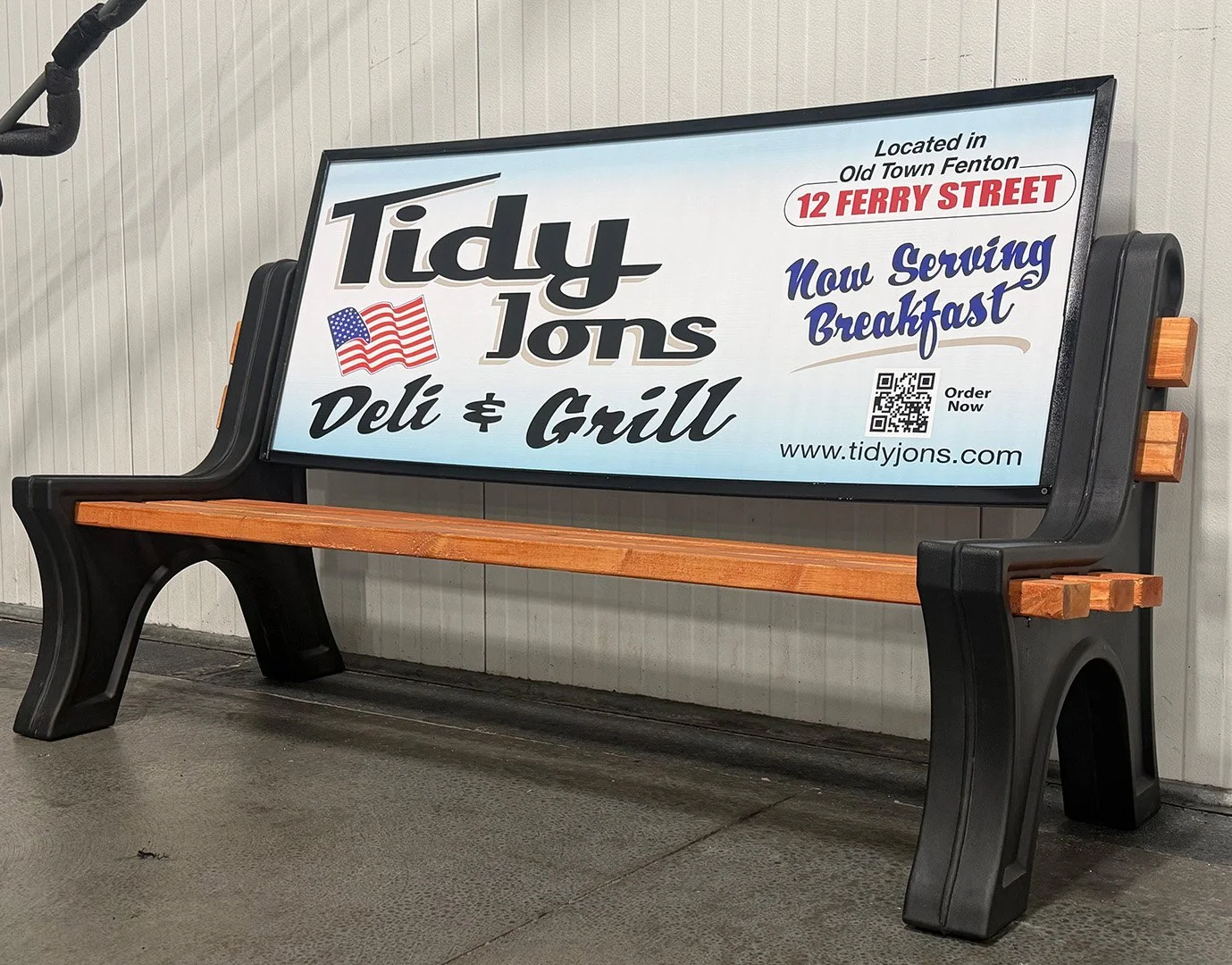Tidy Jons bench billboard