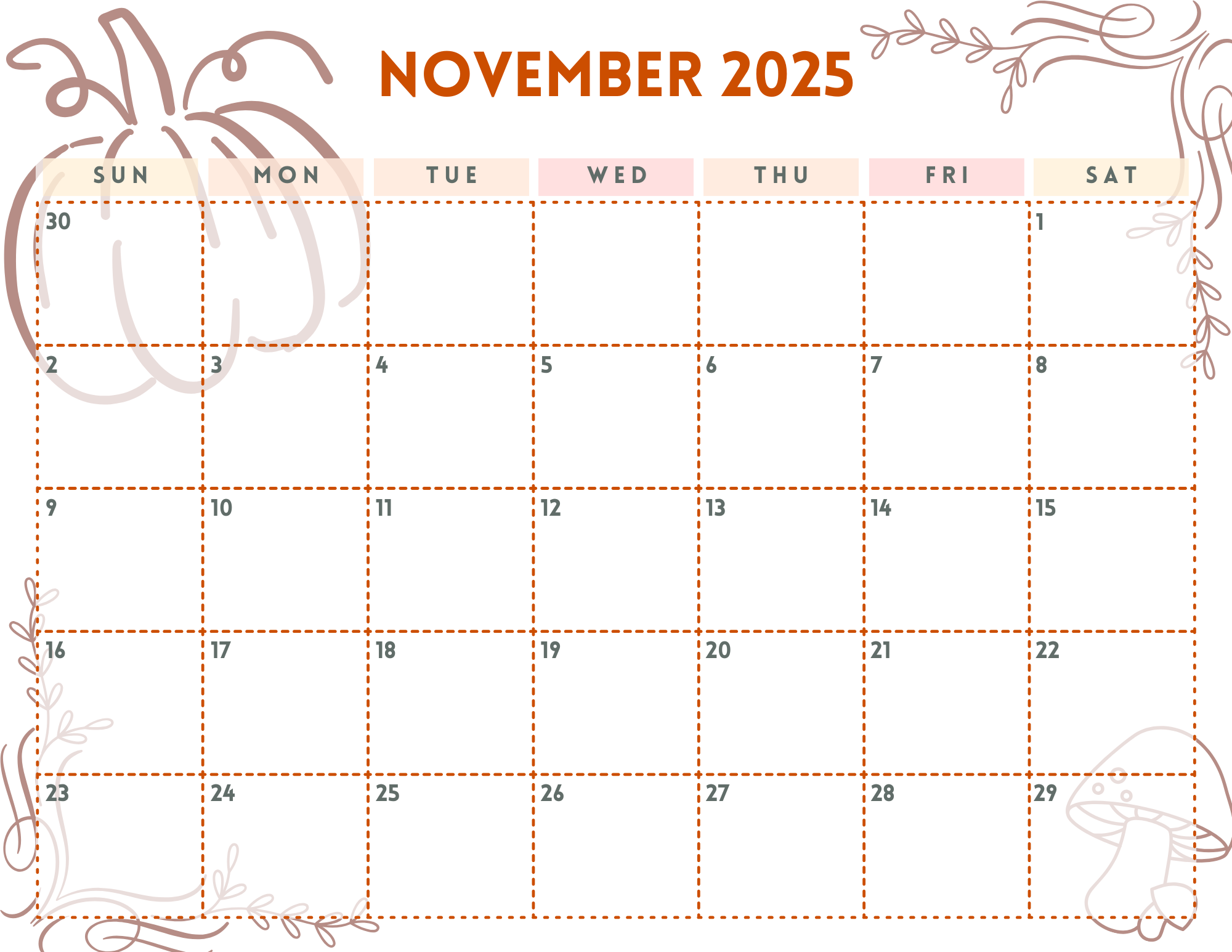 November Calendar