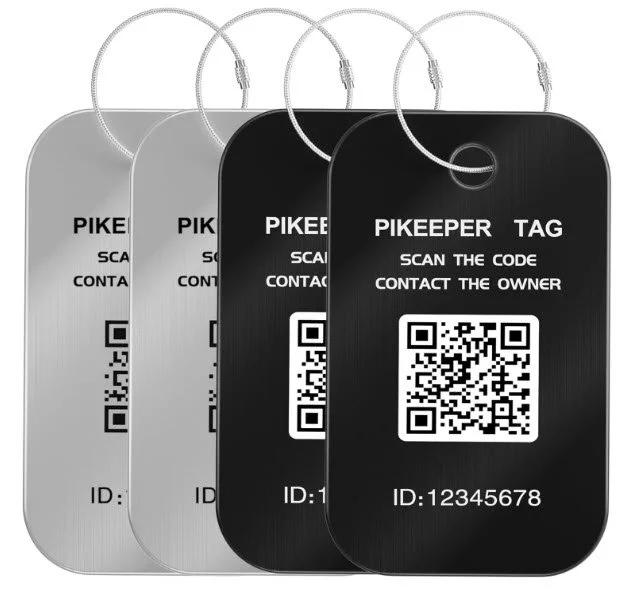 QR code luggage tag for secure travel identification