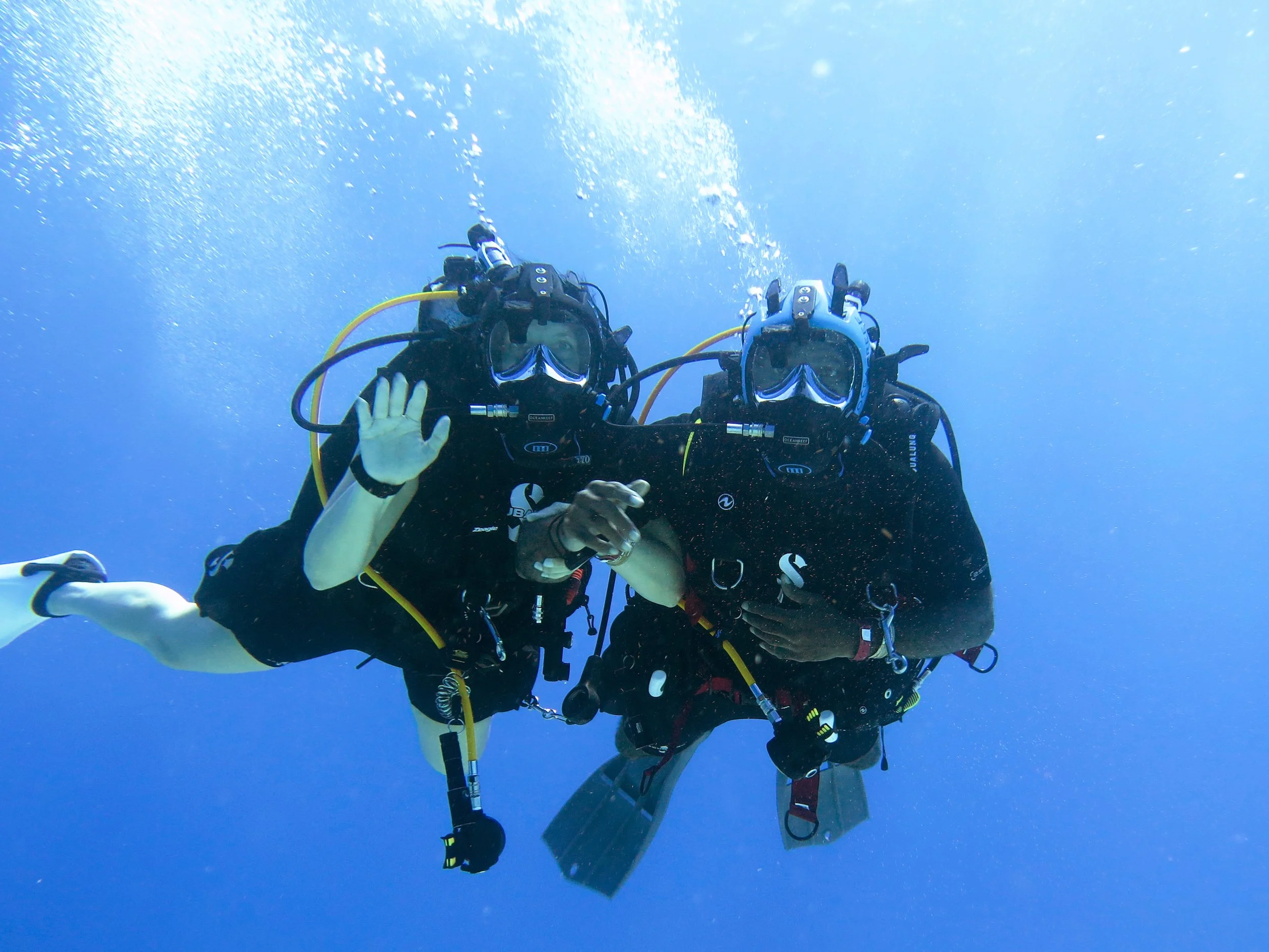 Underwater diver photograph showcasing scuba gear and the lifestyle elements featured on Luxe Gadget Girl.