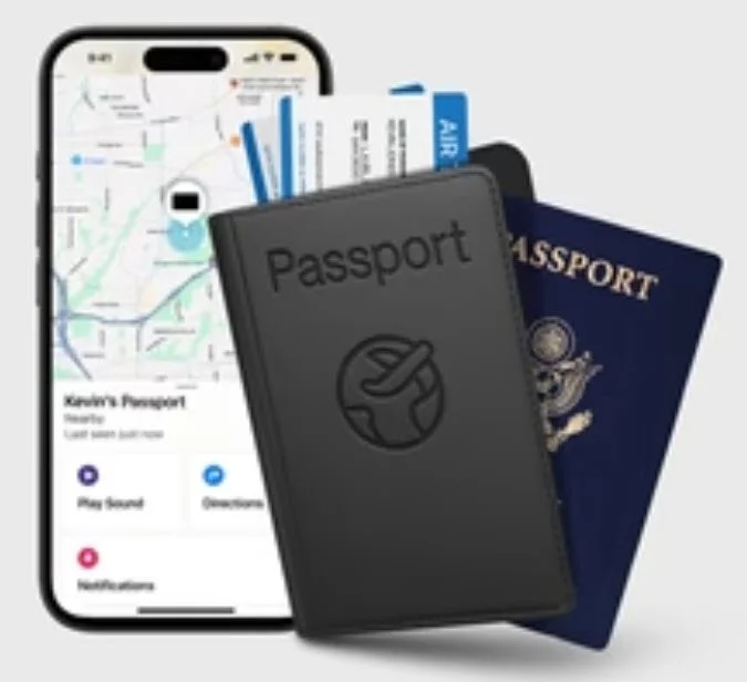Minimalist passport holder wallet in travel-ready design
