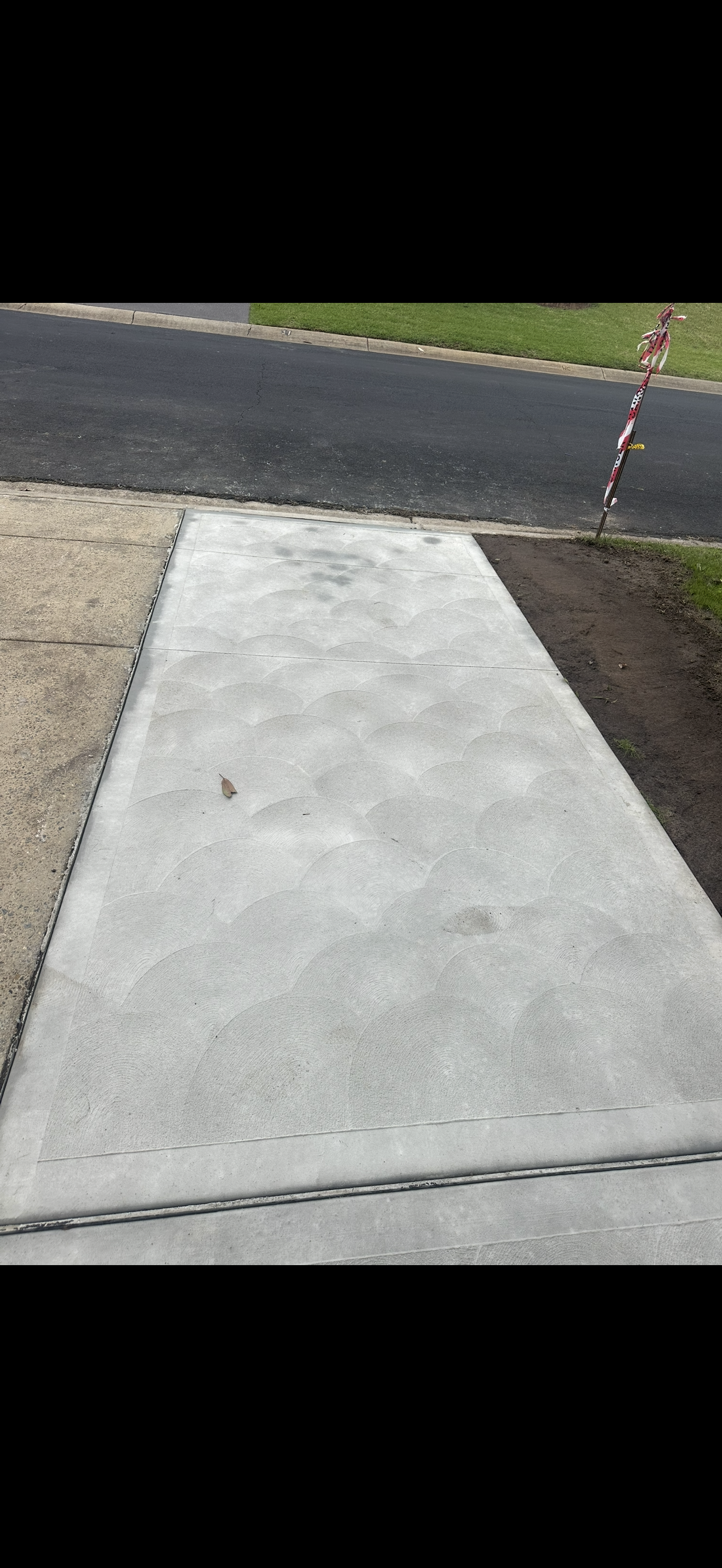 Cove finished driveway extension