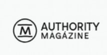 Authority Magazine logo with circular emblem and text