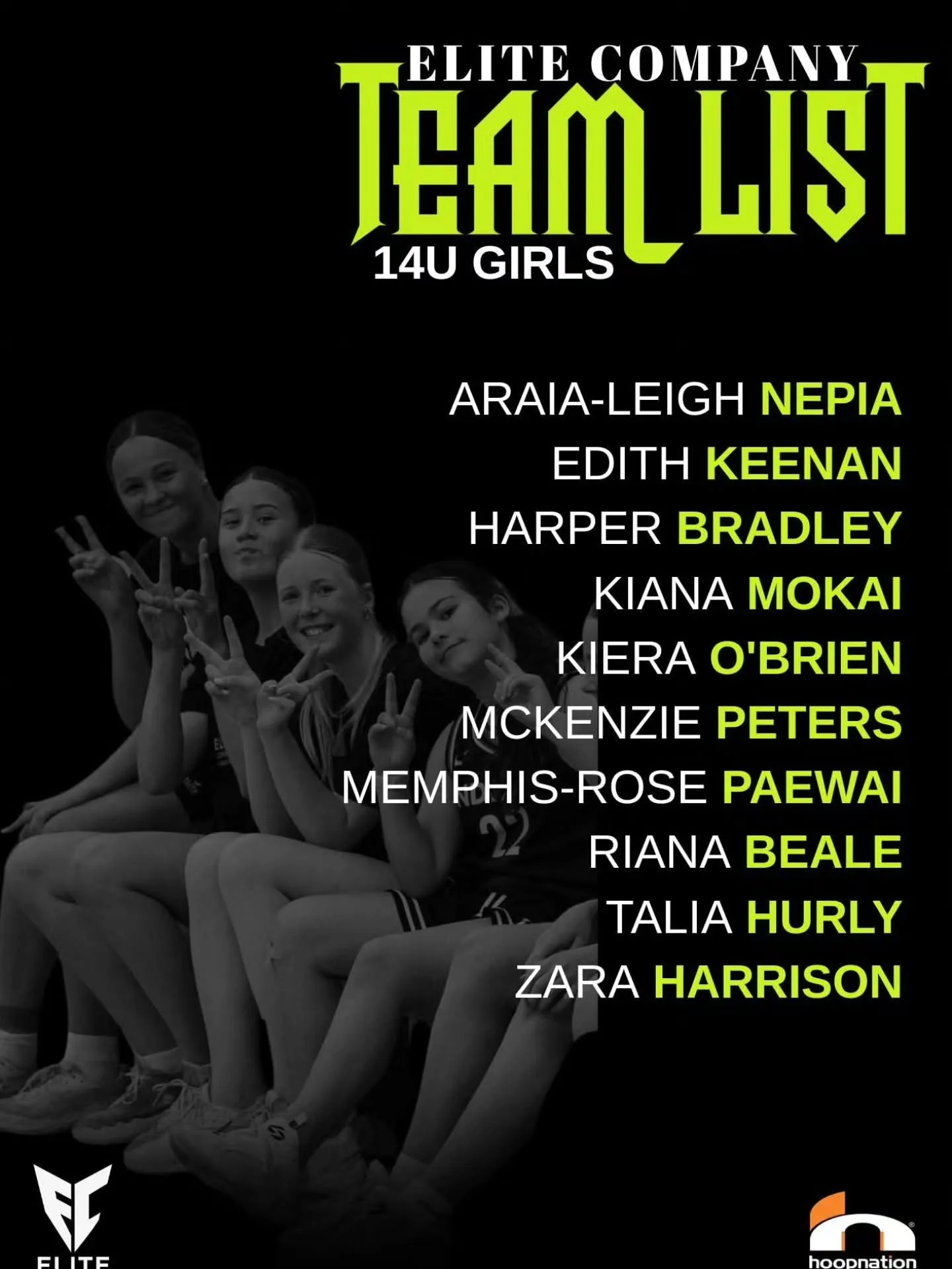 Next up.. Introducing our 14U ladies who are ready for their first appearance at @nzhoopnation !

LET'S GOOOO LADIES 🔥
Enjoy the final weeks of prep for the big stage.

Let's show them some love and show them you're backing them all the way through!