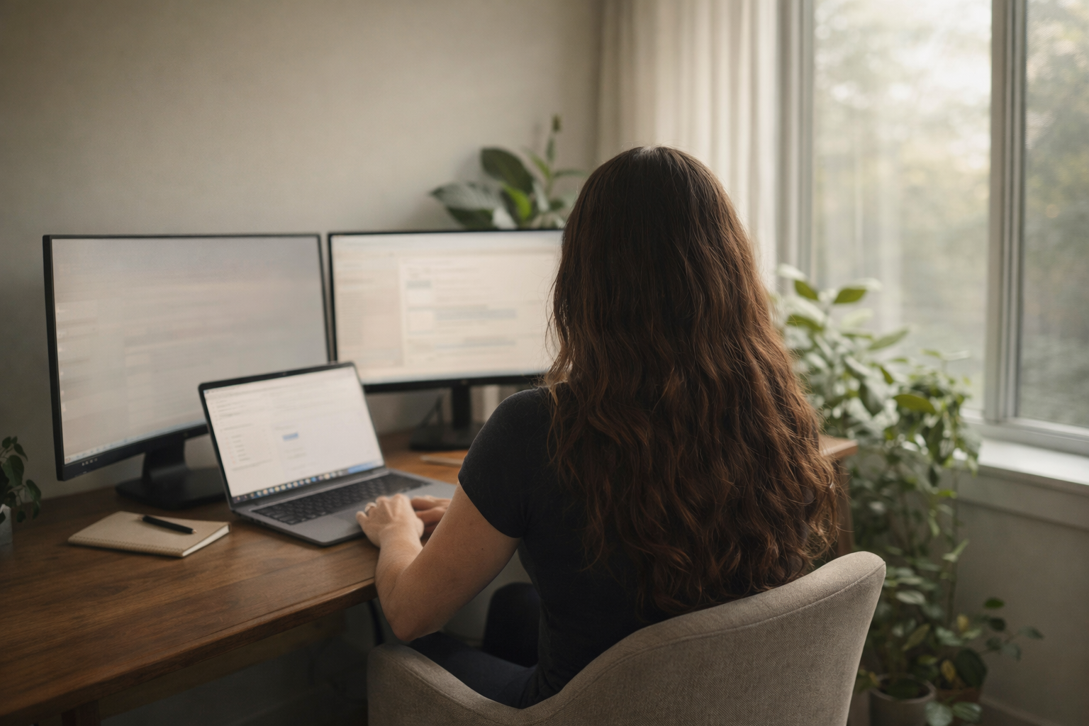 Professional working at a desk, representing virtual assistant support and day-to-day administrative operations.