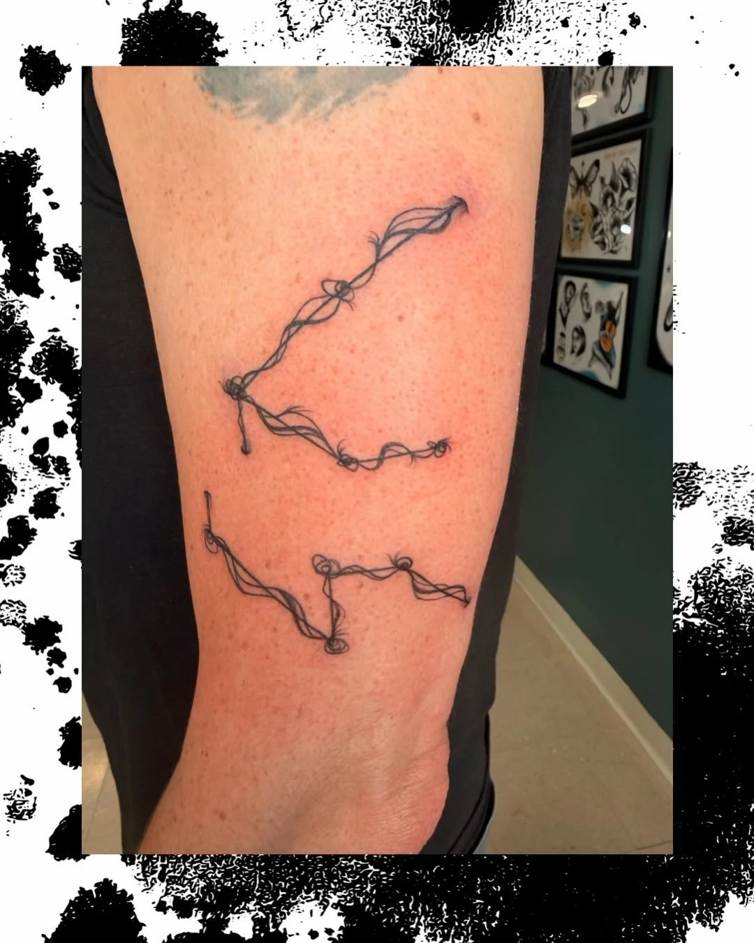 Had a super fun time drawing some thread inspired pieces on one of my favorite people in the world. Thank you so much @wallystegner ! 🤘