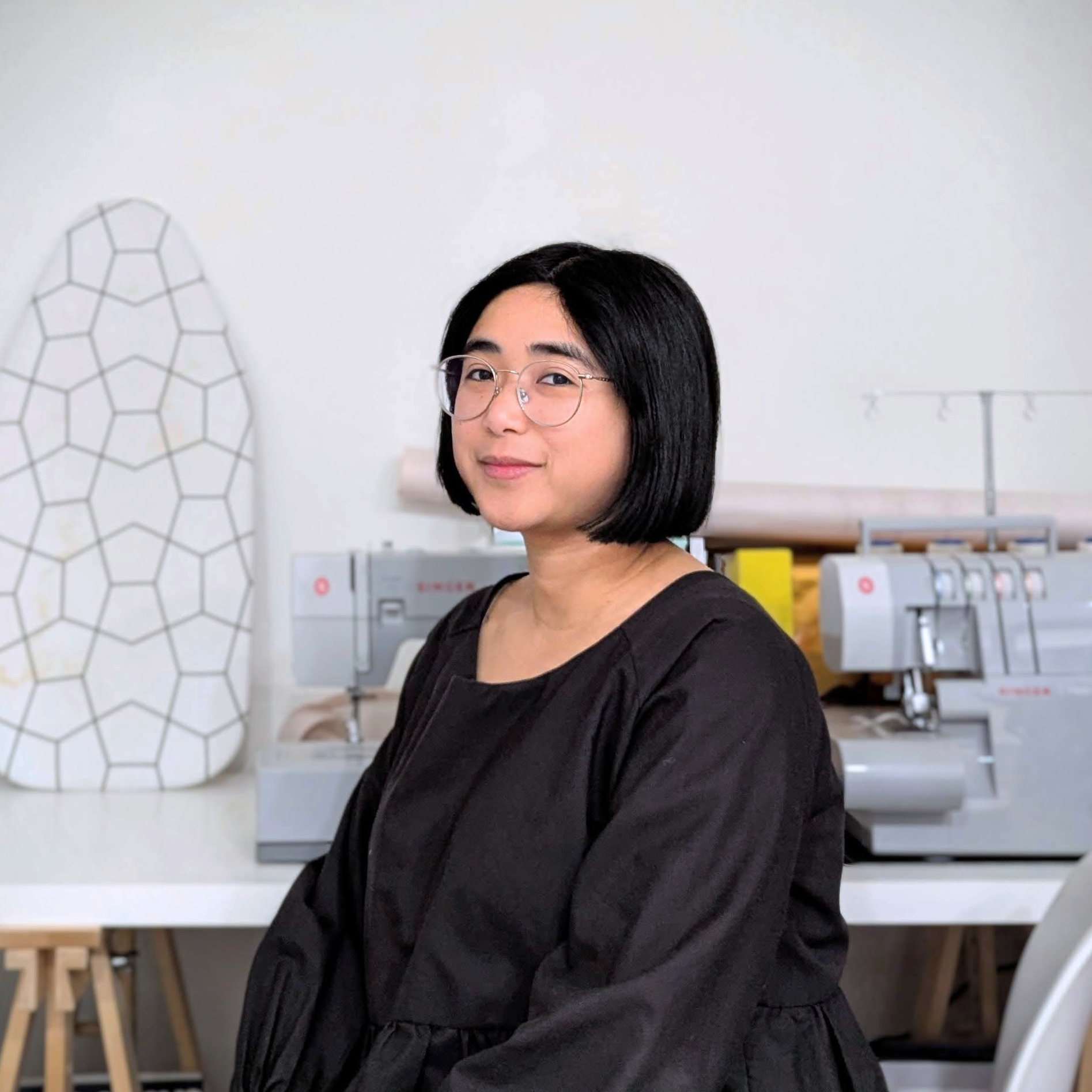 Mary McCoy in her sewing nook