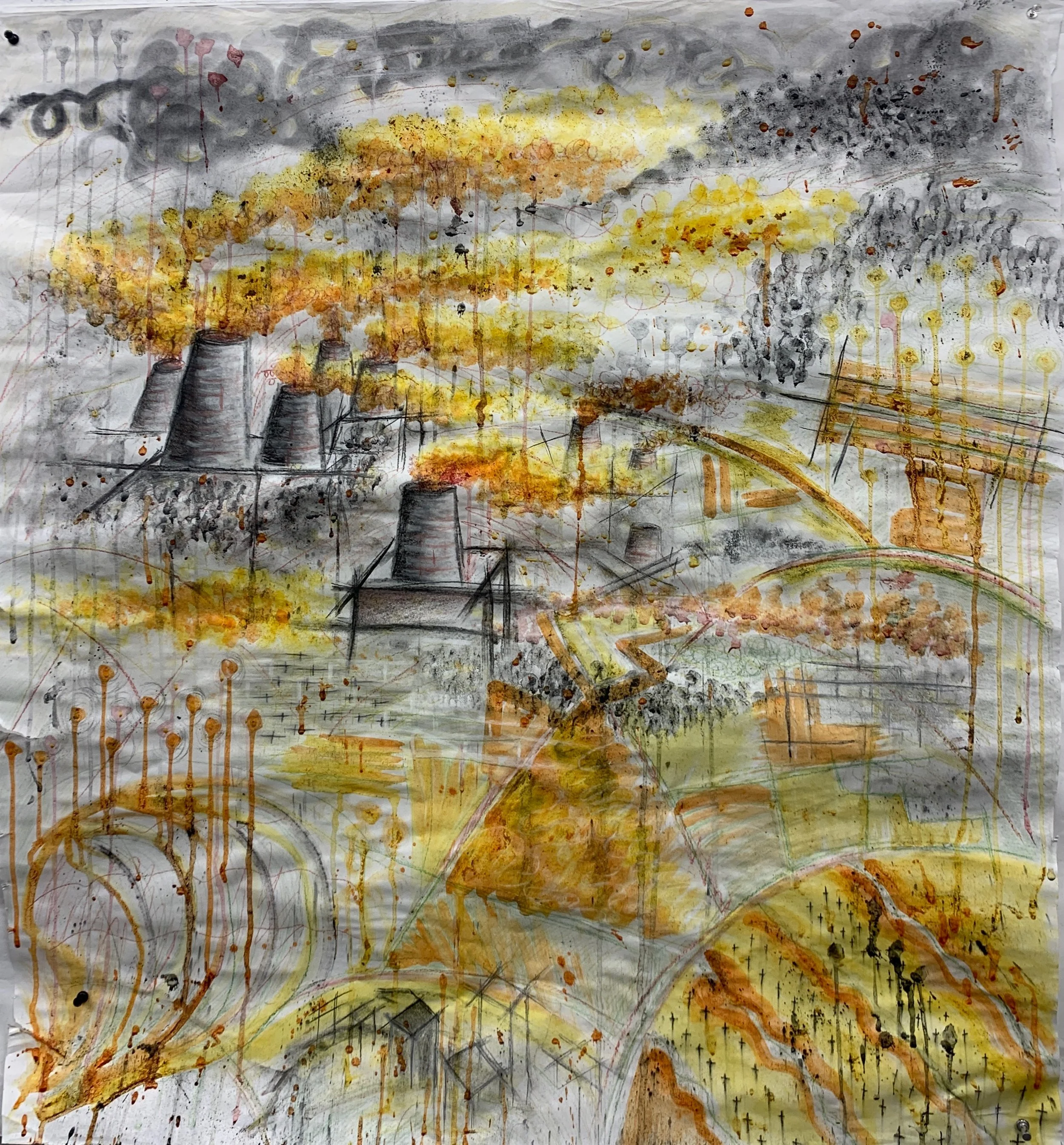 Fox
Charcoal, turmeric, paprika, tea