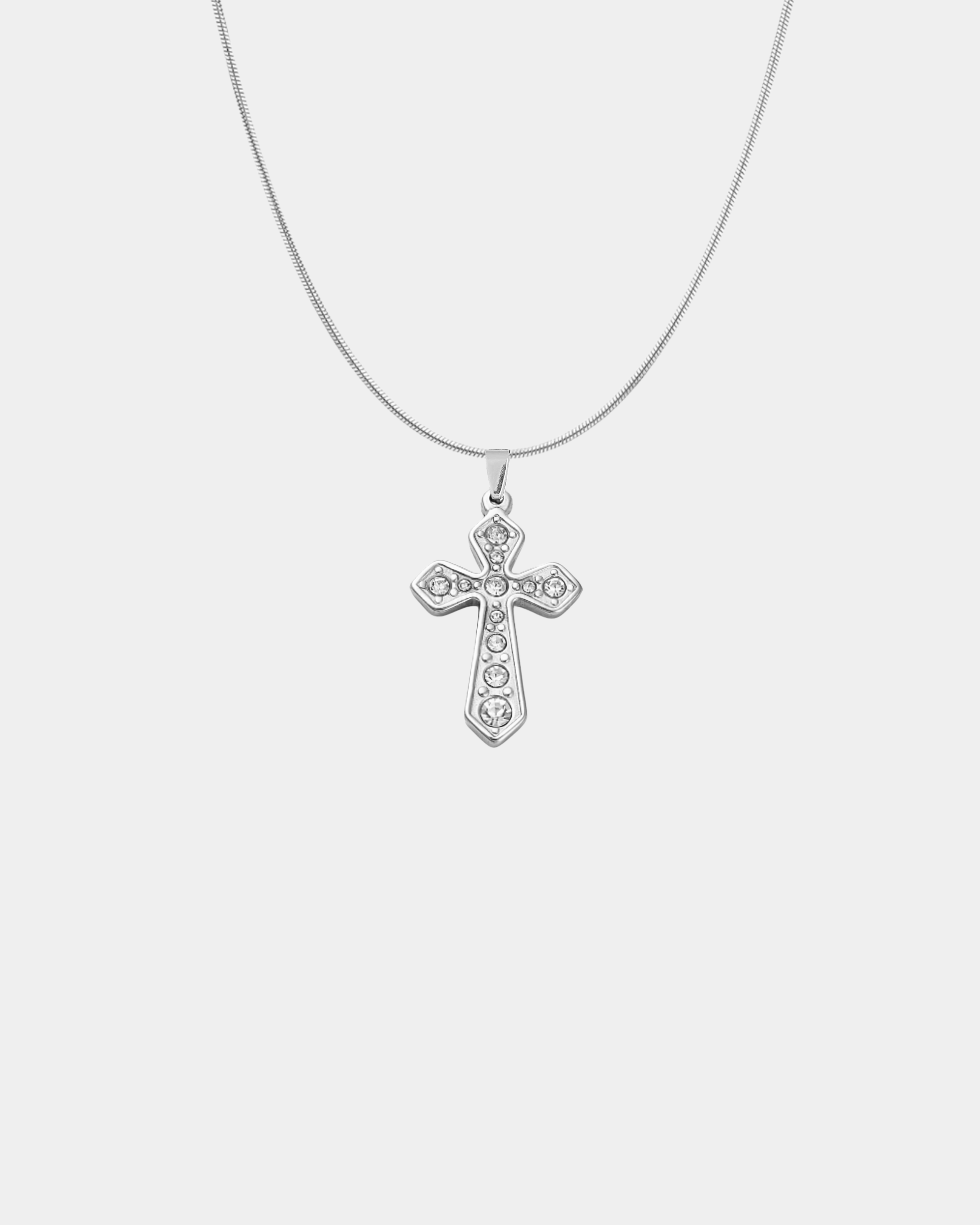 Iris Cross Necklace