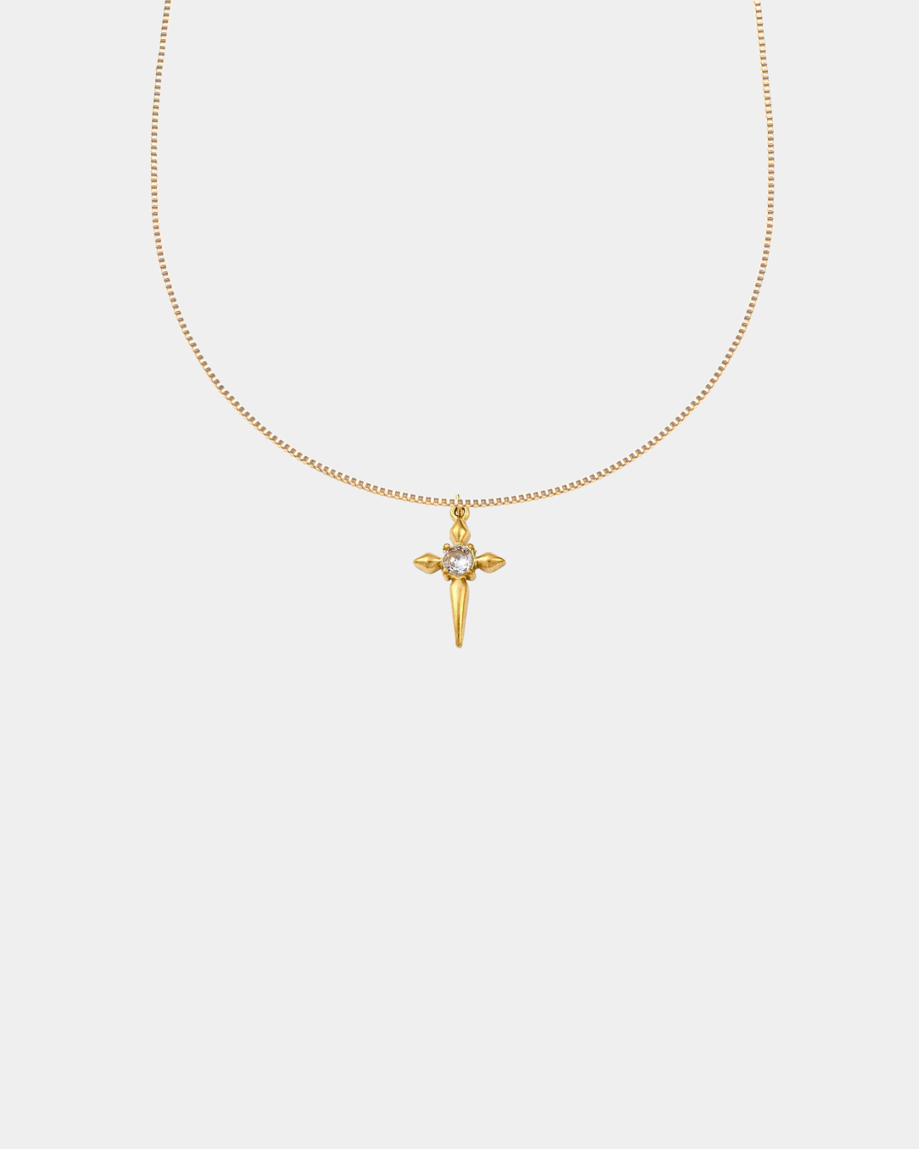 Crystal Mini Cross Necklace