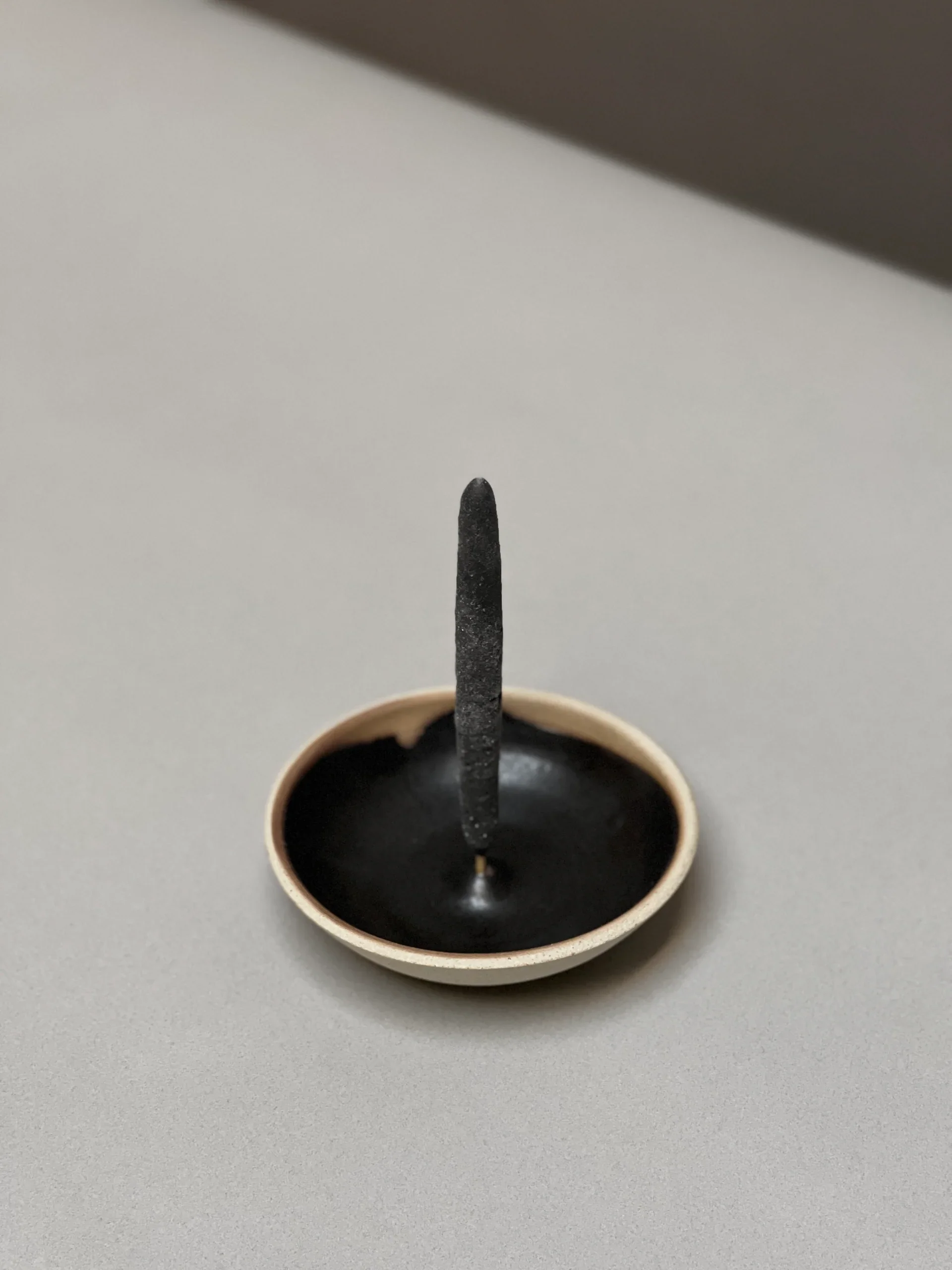 Insense Holder Black with resin incense stick