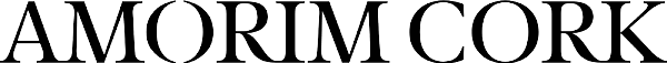 Logo con testo nero 'Amorum Cork'