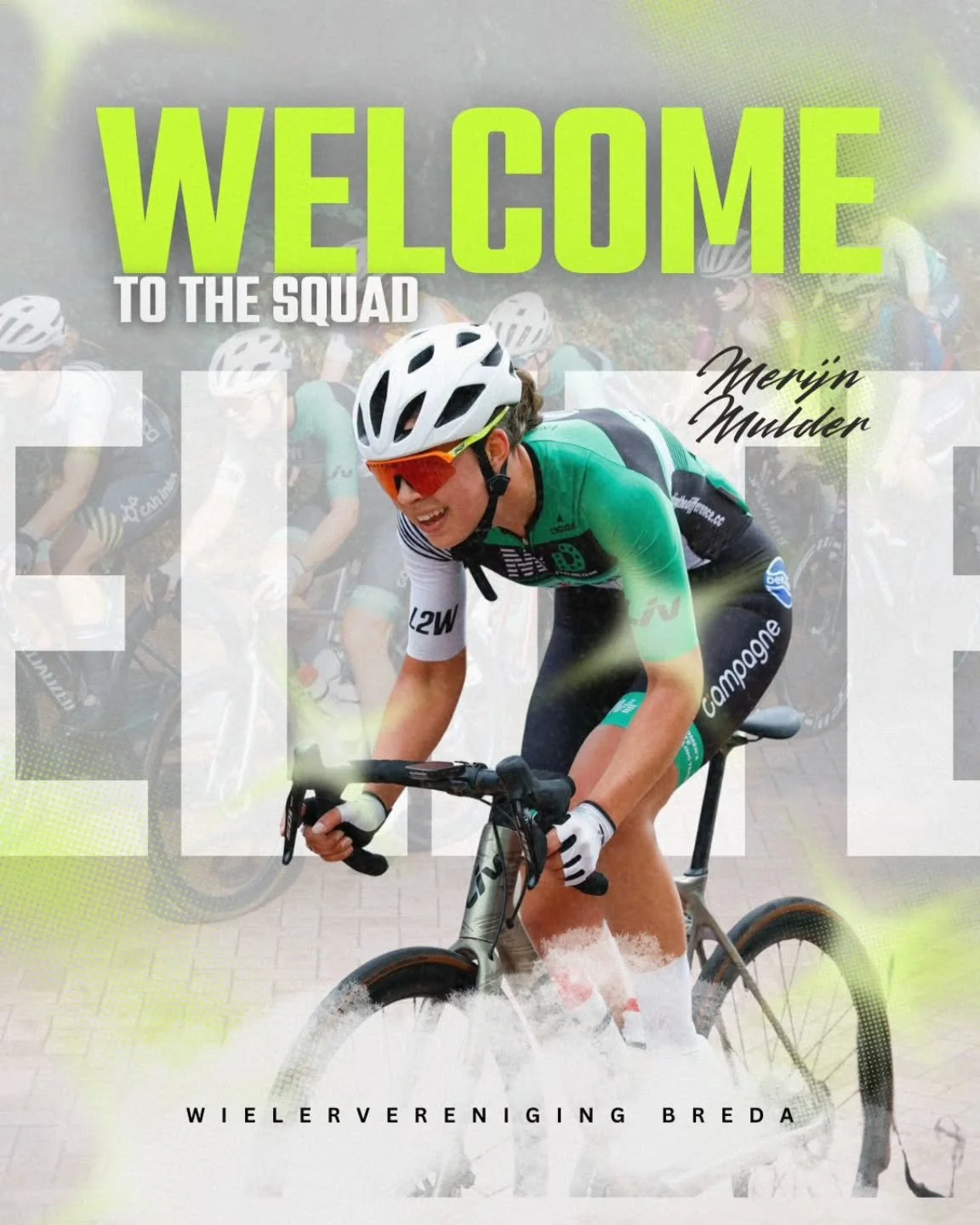 𝗪𝗲𝗹𝗰𝗼𝗺𝗲 𝘁𝗼 𝘁𝗵𝗲 𝘀𝗾𝘂𝗮𝗱, 𝗠𝗲𝗿𝗶𝗷𝗻!👋

We stellen jullie graag voor aan Merijn, die ons volgend seizoen komt versterken. 💪

Merijn heeft al twee seizoenen koersen op de weg gereden, een achtergrond in het roeien en ook nog eens net 