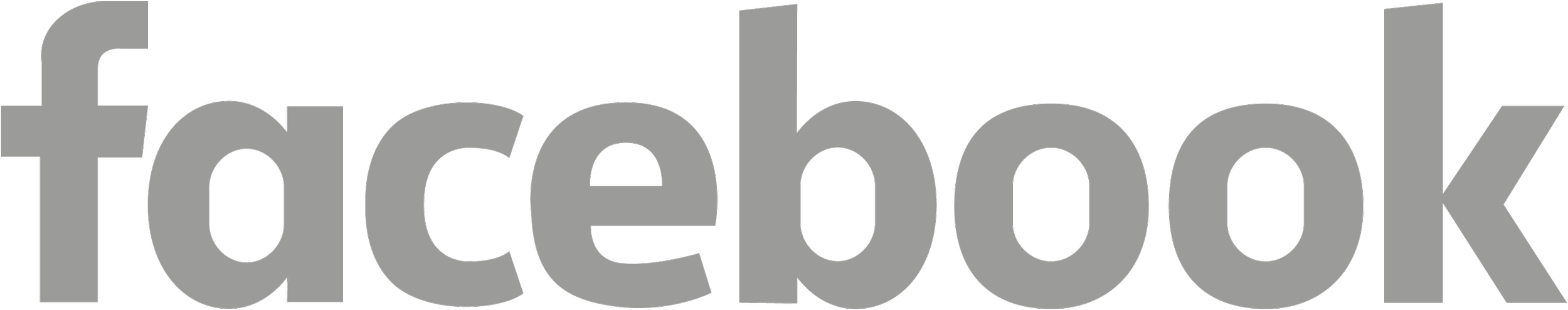 A close-up image of the Facebook logo in black and white.