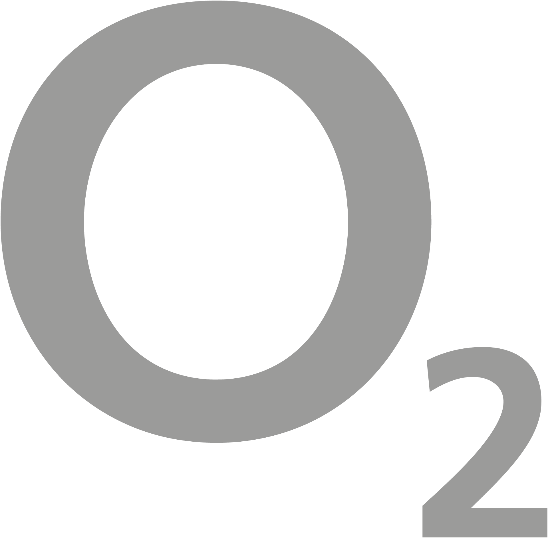 Logo of the social media platform TikTok in gray and black.