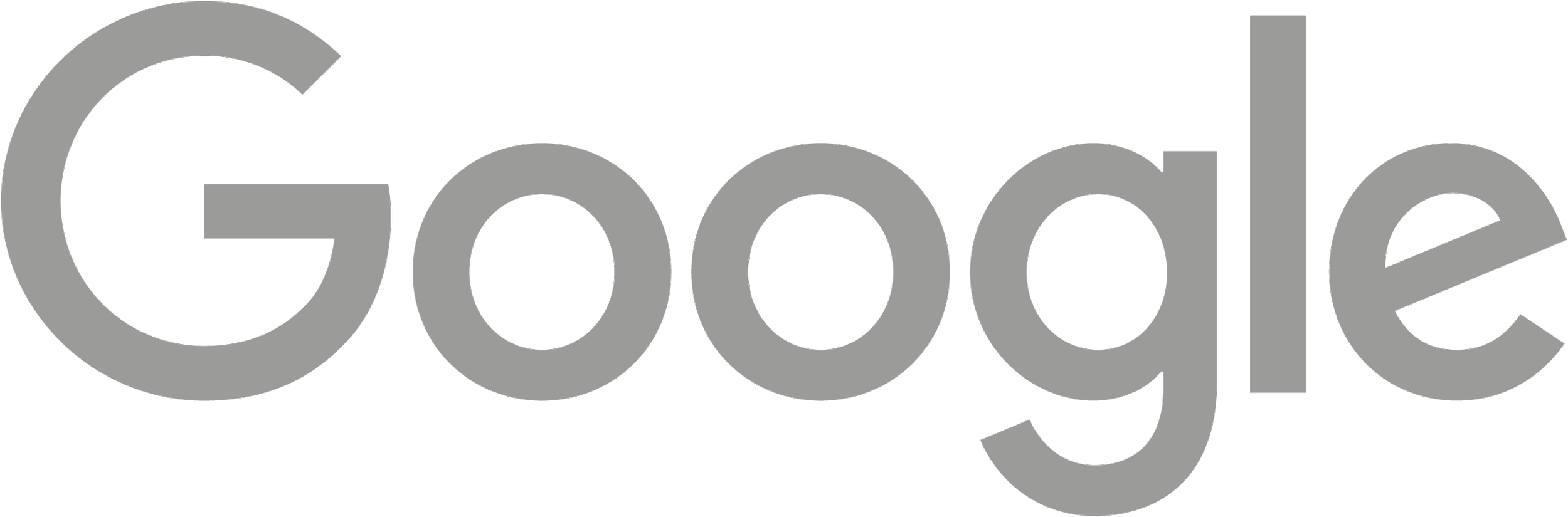 Google logo in black and gray.