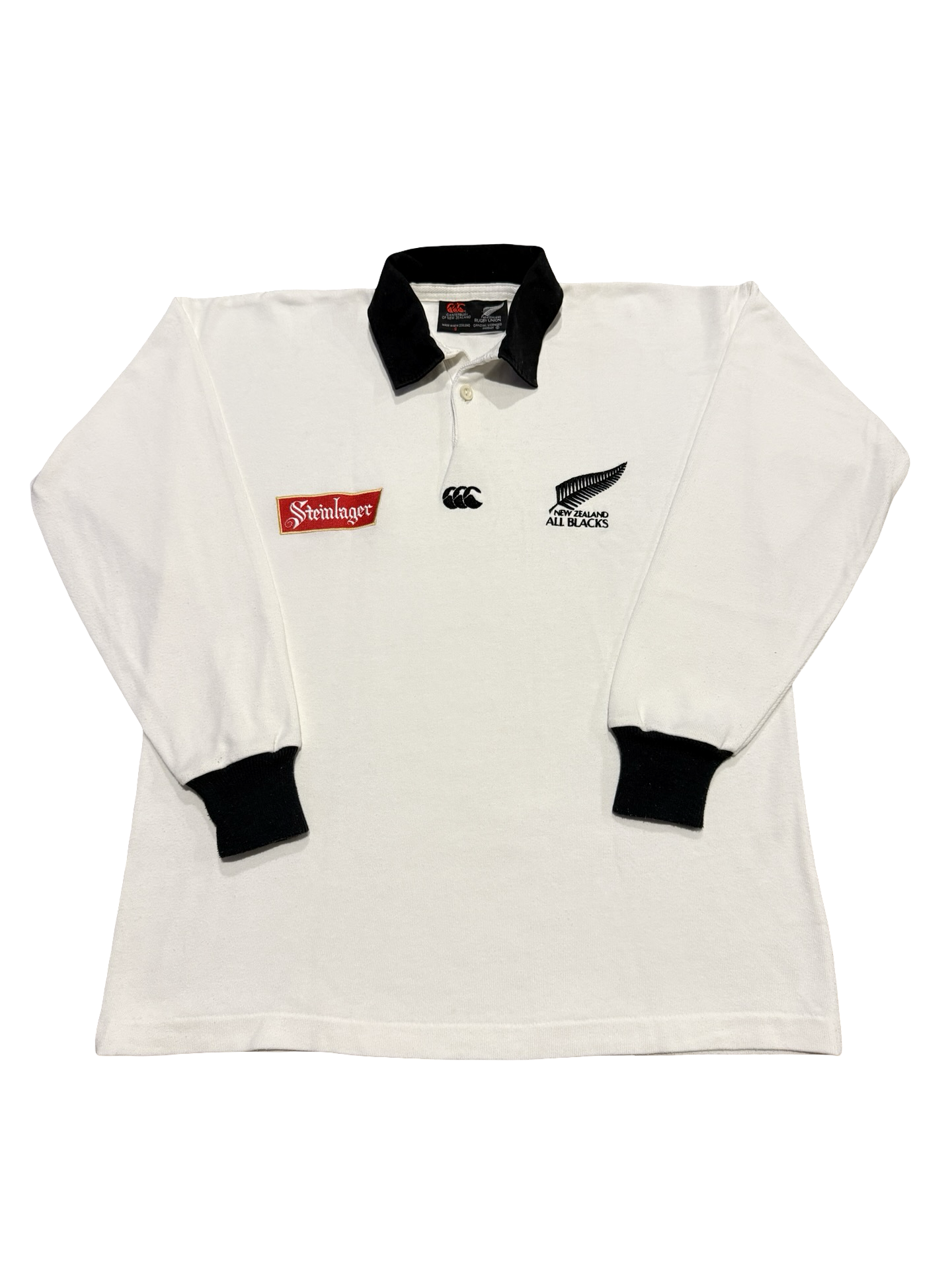 Vintage 1994 New Zealand All Blacks Steinlager Away Rugby Jersey - Small